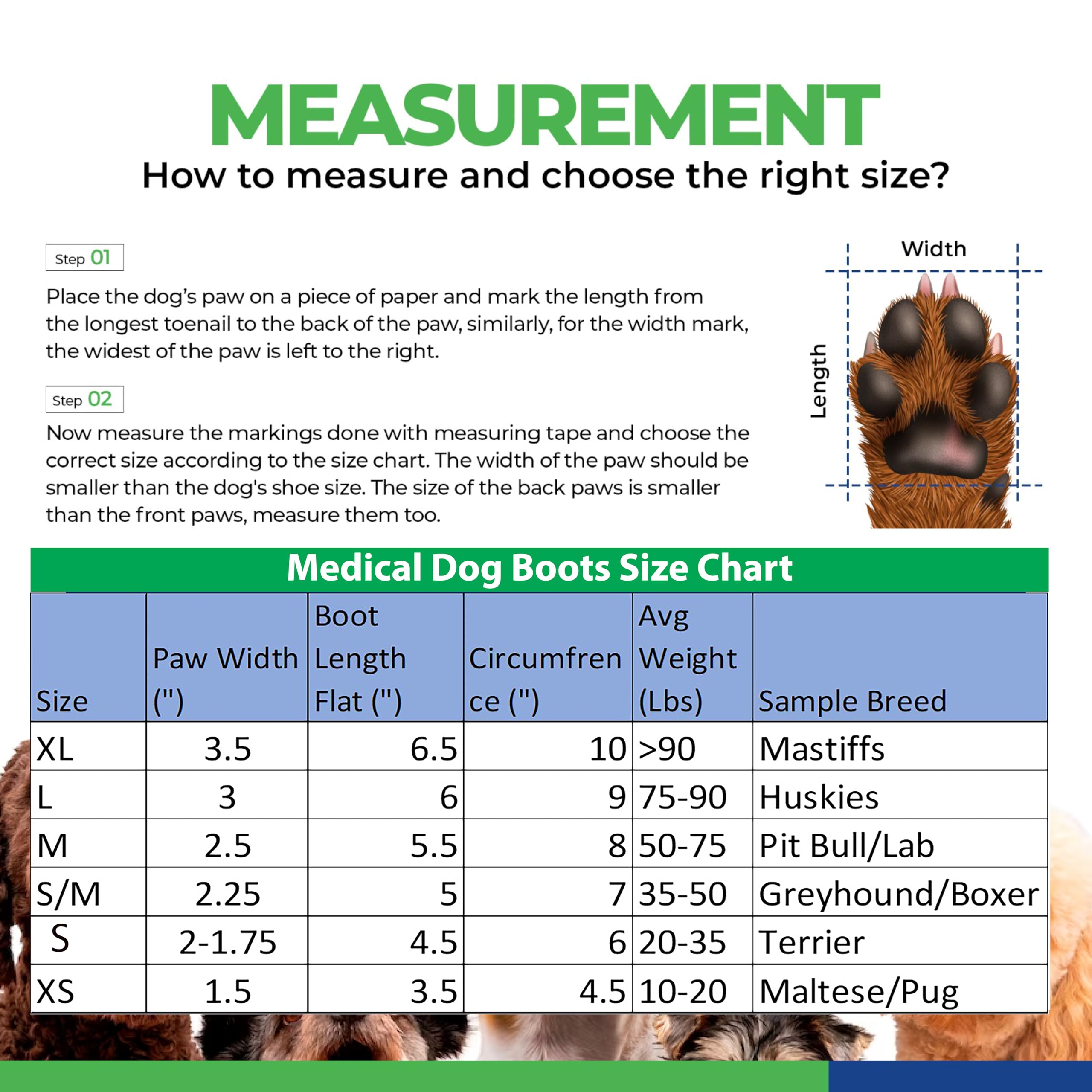 Healers Medical Dog Boots & Bandages for Small Dogs - Protective Paw Wraps for Injuries, Wounds & Post-Surgery Care - Ideal for Walking, Recovery & Outdoor Activities