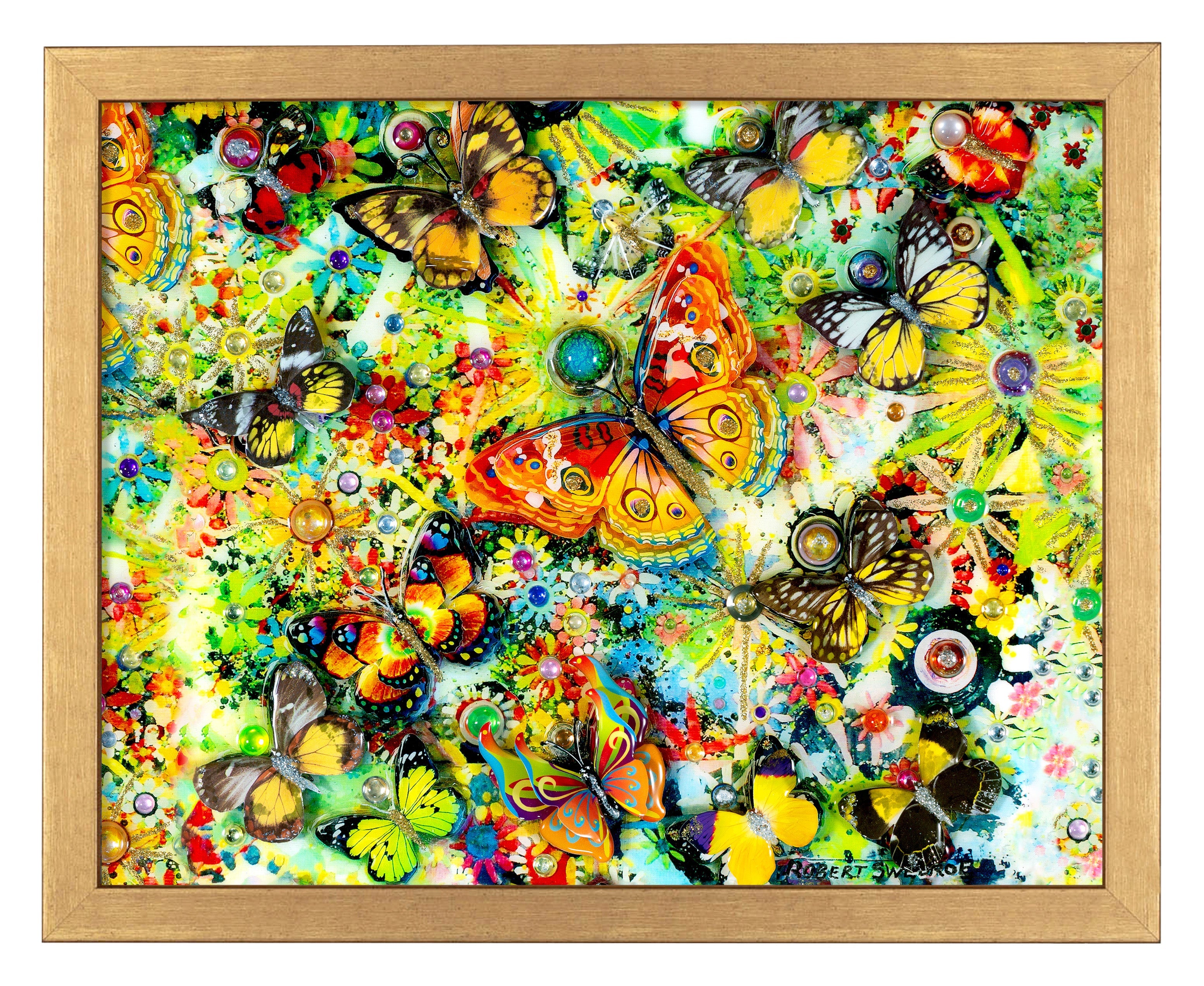 Butterfly Nectar Chase Art Prints - Vibrant Butterfly Wall Decor for Home, Office & Nursery | Nature-Inspired Artwork for Living Room, Bedroom & Gifts