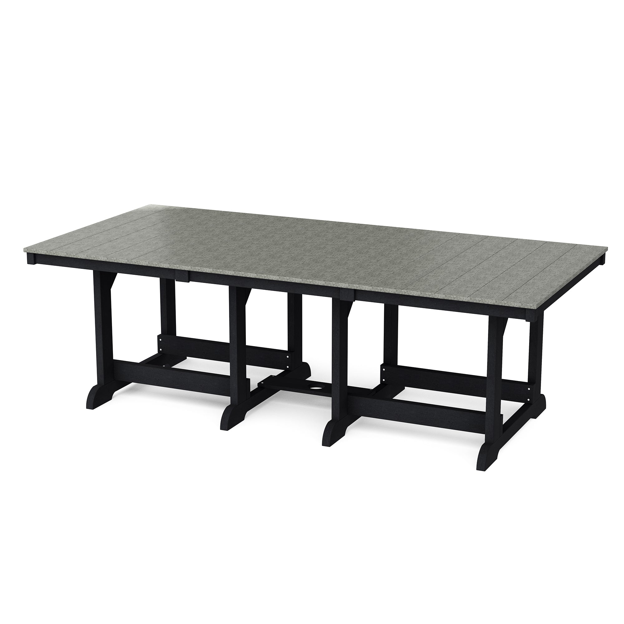 Heritage 44x96 Inch Solid Wood Dining Table - Large Farmhouse Style Dining Room Table for 8-10 People - Perfect for Family Gatherings & Dinner Parties