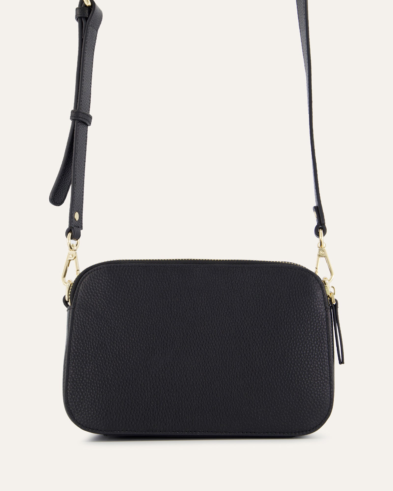 Phoebe Black Leather Crossbody Bag for Women - Stylish & Durable Everyday Purse for Work, Travel & Shopping