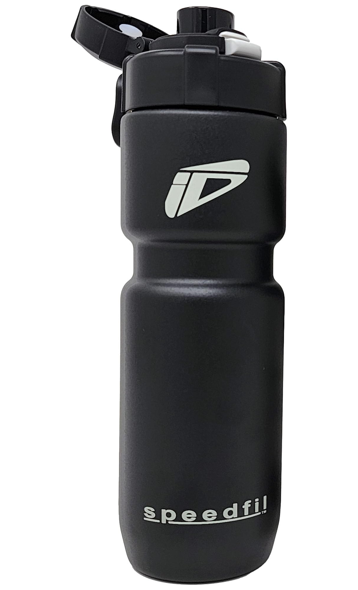 Speedfil Speedflask 21 oz. Vacuum Insulated Stainless Steel Cycling Water Bottle with Bounce Back Lid 2.0 - Leakproof, BPA Free, Keeps Drinks Cold 24 Hours - Perfect for Road Biking, Mountain Biking & Outdoor Sports (Black)