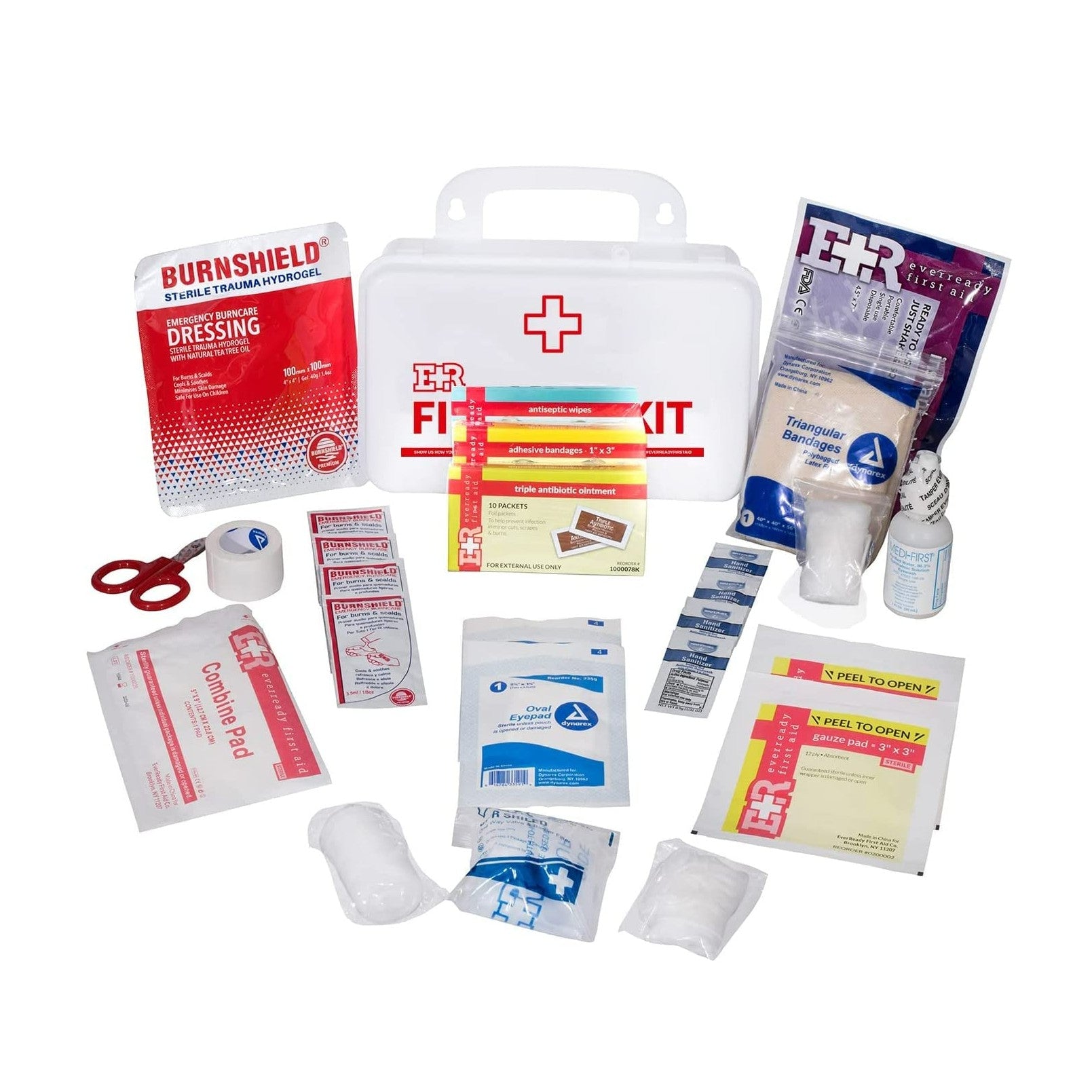 ANSI Class A Basic First Aid Kit - Essential Emergency Medical Supplies for Home, Office, and Workplace Safety