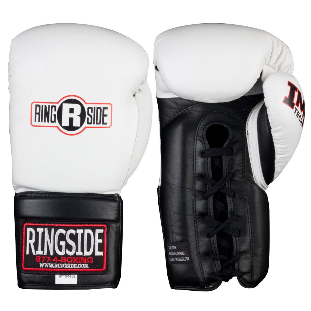 Ringside IMF Tech Lace-Up Sparring Boxing Gloves - Professional Training Gloves for Boxing, MMA & Kickboxing - Ideal for Sparring, Heavy Bag Work & Gym Training