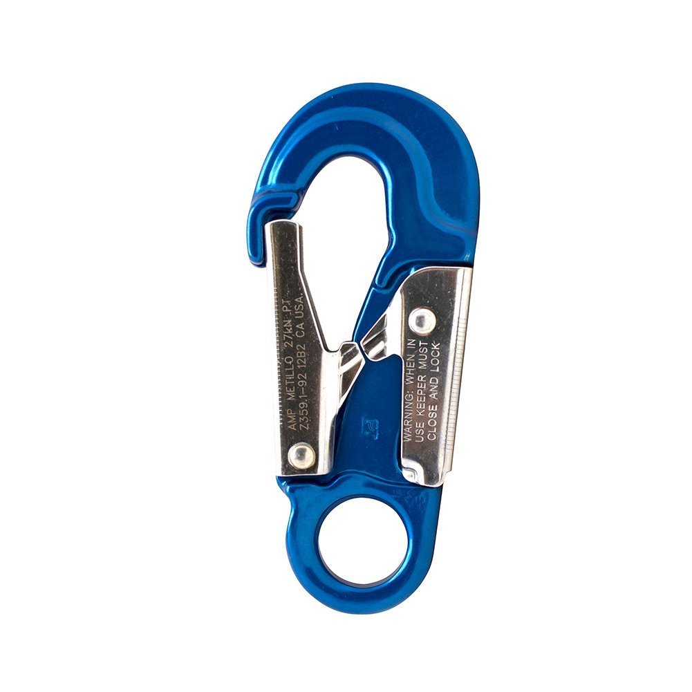 Madaco 6FT Heavy Duty Industrial Safety Lanyard with Snap Hook - ANSI OSHA L-613-02B-AL Certified Fall Protection for Roof Construction | Shock Absorbing Pack for Construction Workers & Roofers
