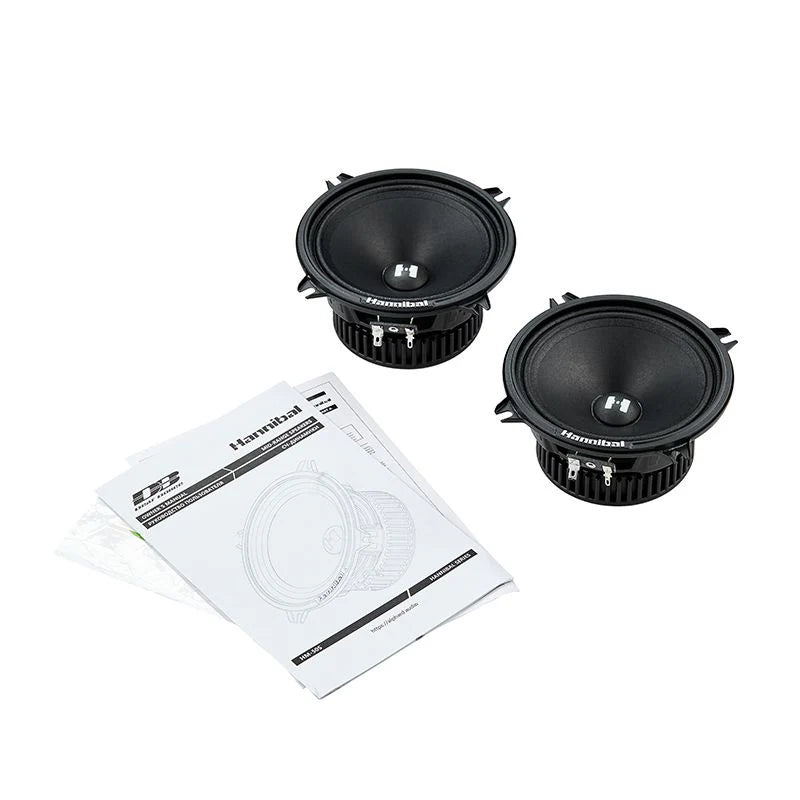 Hannibal HM 50S 5.2 Mid Range Speakers (Pair) - High Quality Audio System for Home Theater, Studio Monitoring & Live Performances - Perfect for Music Lovers & Audiophiles