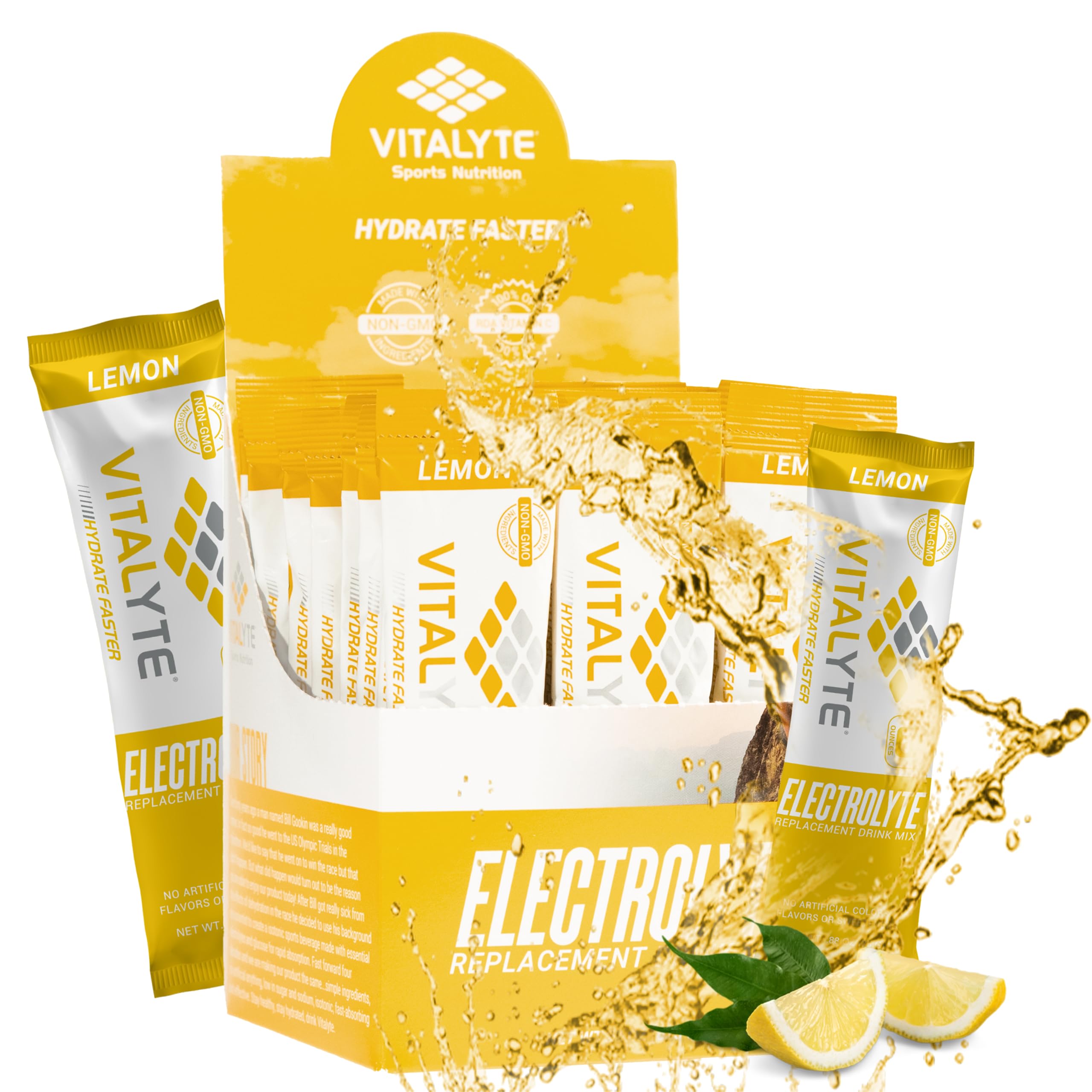 Vitalyte Electrolyte Powder Packets - Isotonic Sports Drink Mix for Hydration & Recovery | Electrolyte Replacement for Athletes, Workouts & Dehydration Relief | Perfect for Gym, Running & Outdoor Activities