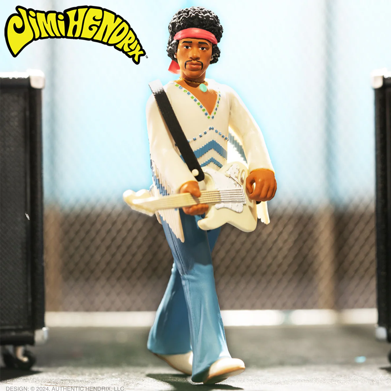Super7 Jimi Hendrix Festival W3 ReAction Figure - Collectible Music Legend Toy for Fans, Gifts & Display