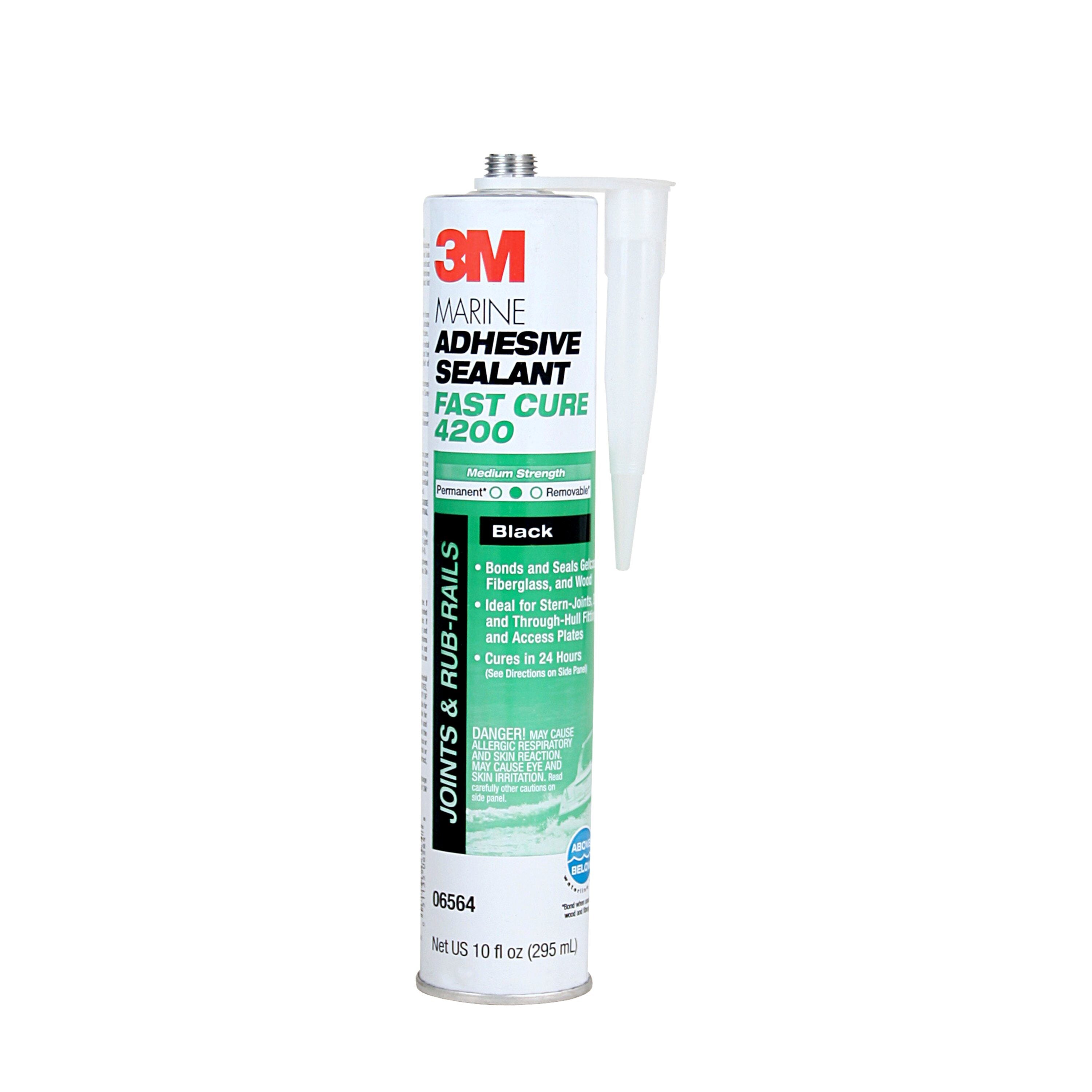 3M 10oz White Fast Cure 4200FC Series Marine Adhesive Sealant - Waterproof Boat & RV Sealant for Marine, Automotive & Outdoor Use