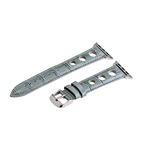38mm Grey Croco 3 Hole Bands