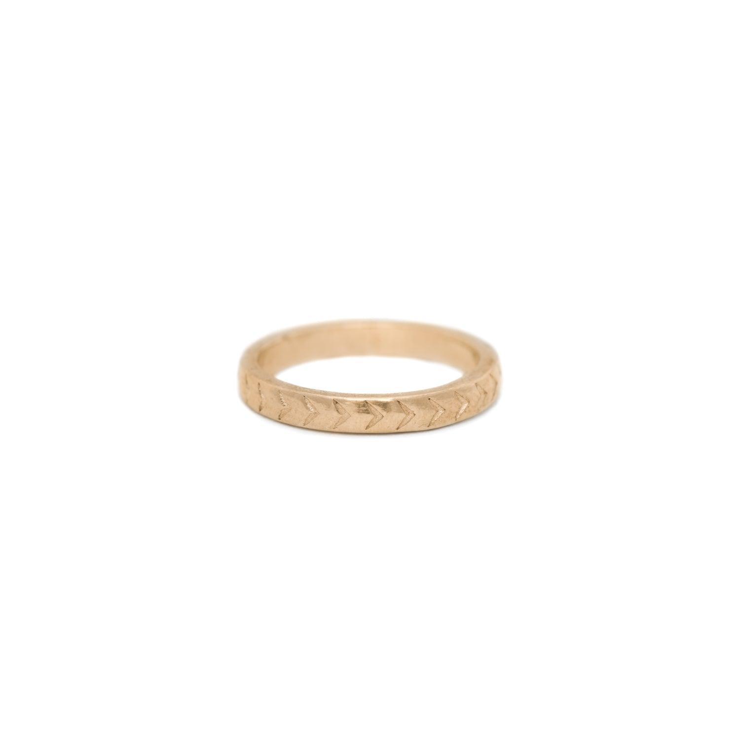 Chevron Wedding Band Ring for Women & Men - 14K Gold, Rose Gold & Silver - Perfect for Engagement, Anniversary & Couple Jewelry Gifts