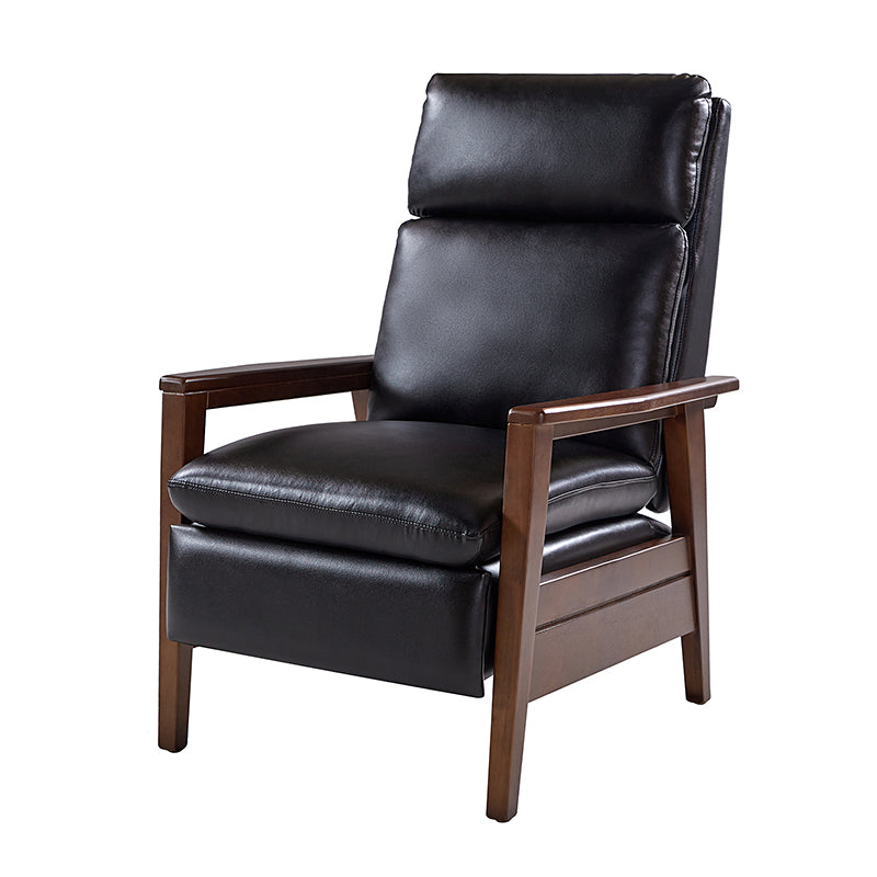 Premium Rainer Faux Leather Recliner Chair with Solid Wood Frame - Timeless Elegance for Living Room, Home Theater & Office Comfort