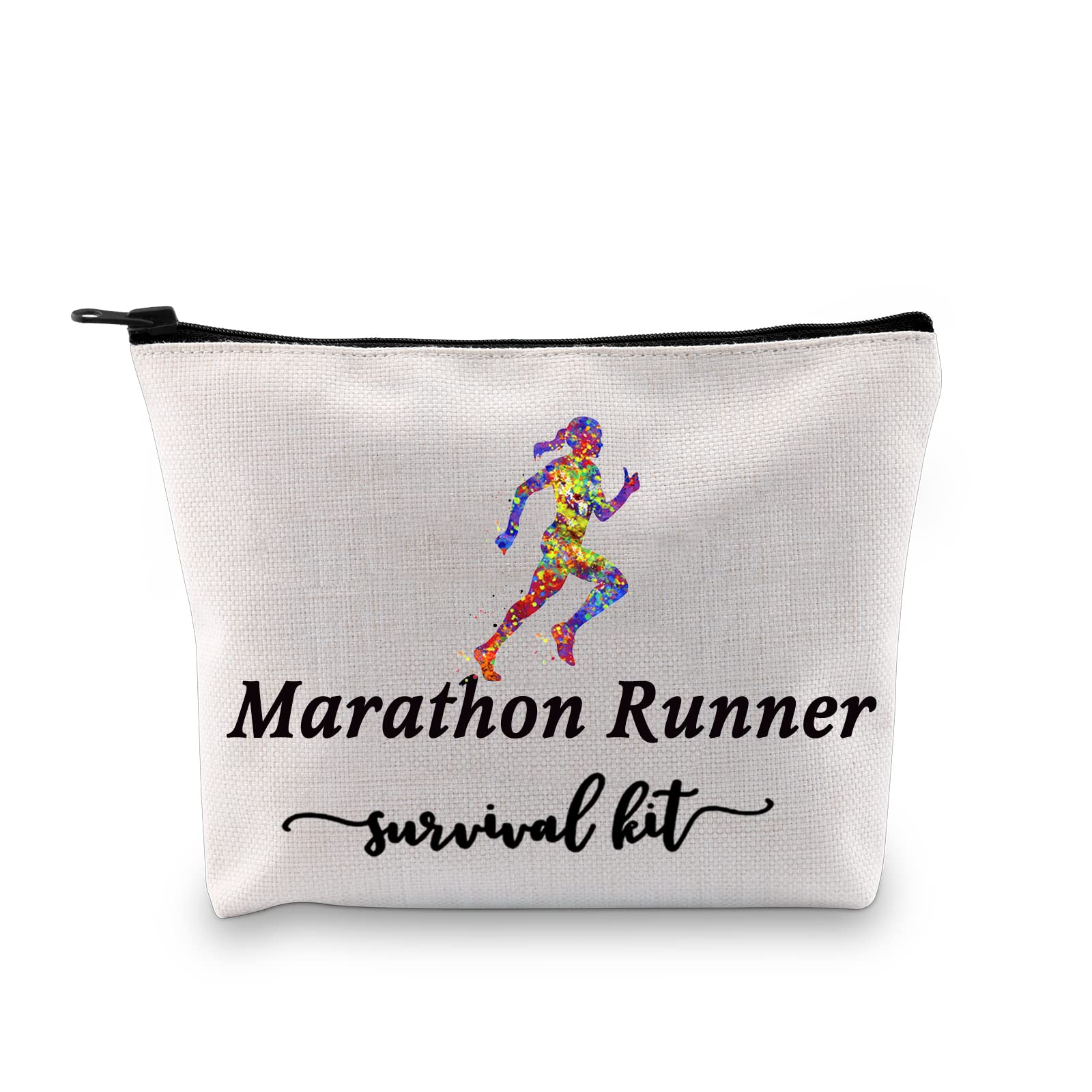 GJTIM Marathon Runner Gift Set - Durable Zipper Pouch & Survival Kit for Runners | Perfect for Race Day Essentials, Gym Storage & Travel Makeup Bag