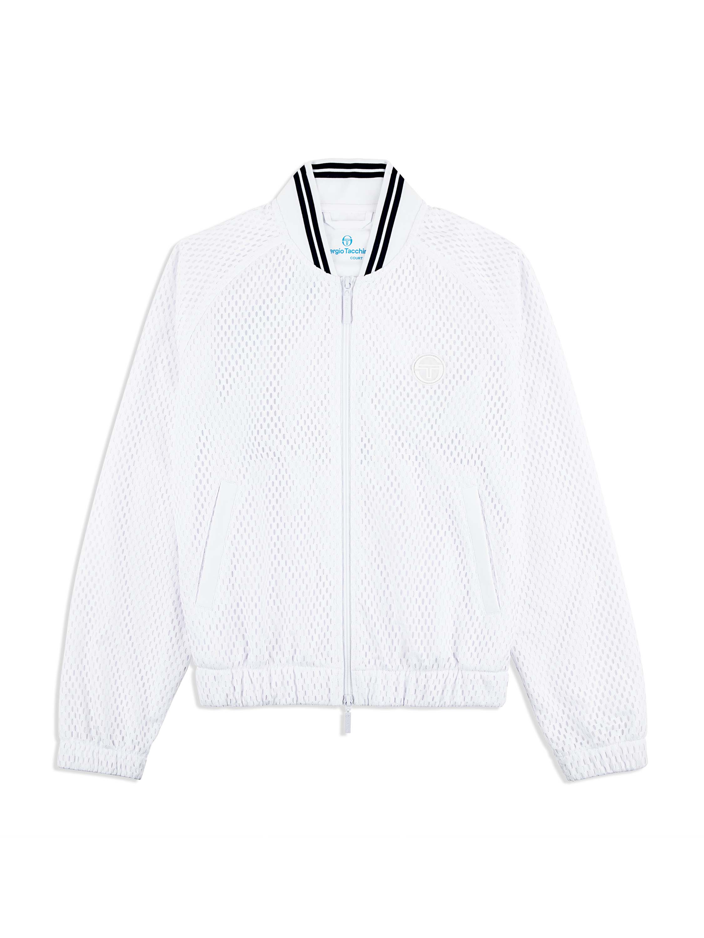 Adria Mesh Track Jacket - Lightweight Breathable Running Jacket for Men & Women | Brilliant White | Perfect for Jogging, Gym Workouts & Outdoor Sports