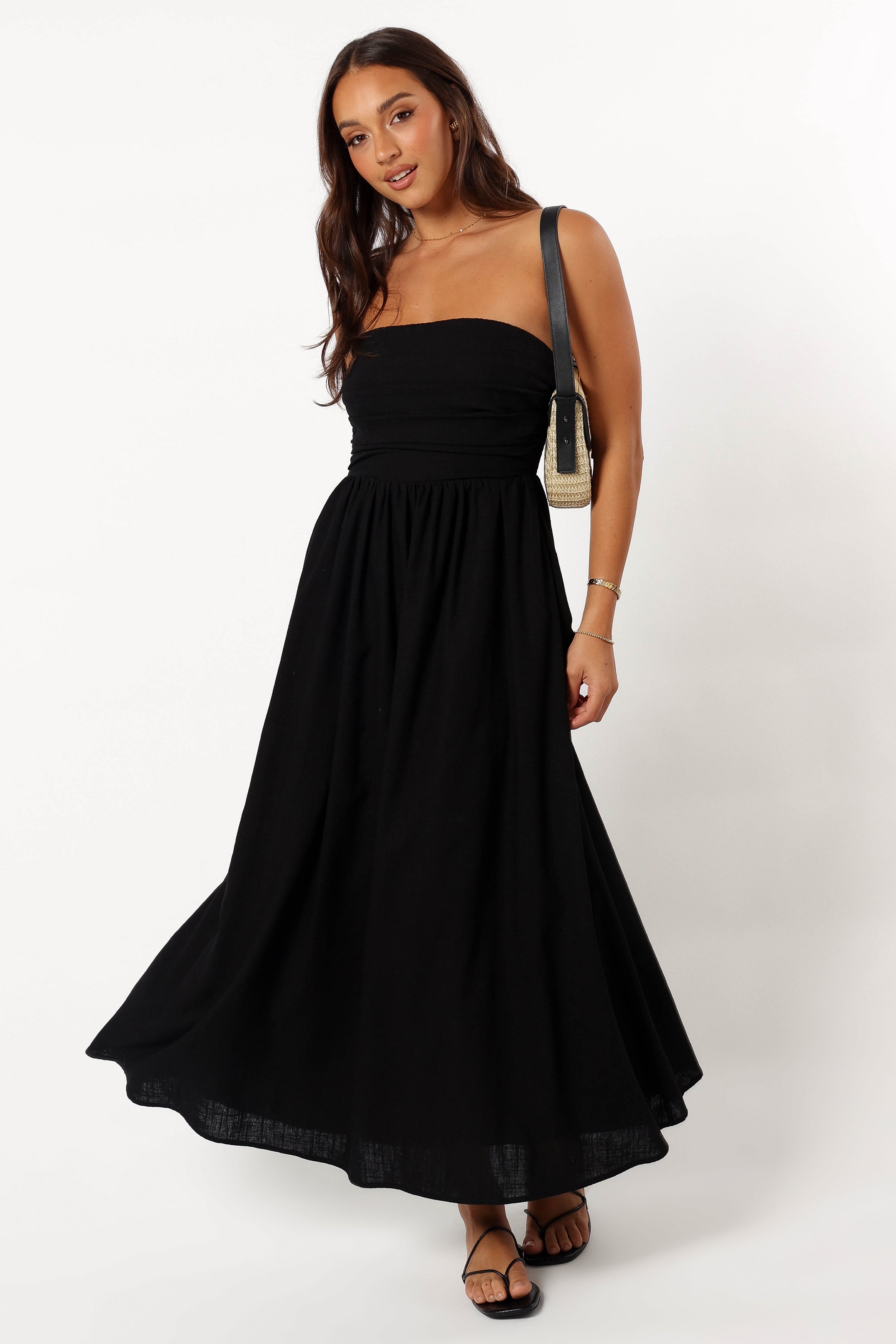 Kayt Strapless Dress - Black | Elegant & Comfortable for Parties, Weddings & Evening Events
