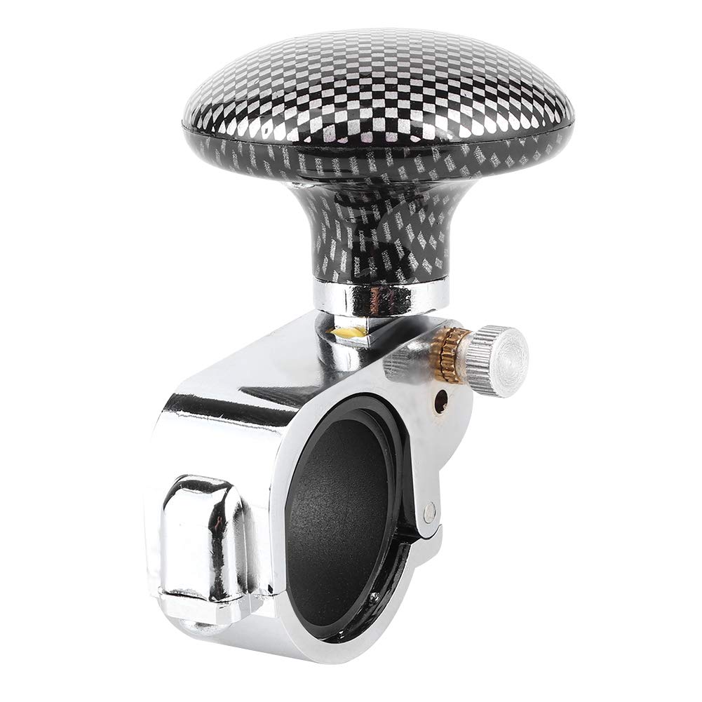 Universal Car Steering Wheel Spinner Knob - Carbon Fiber Steering Wheel Ball Grip for Easy Control & Driving Assistance | Perfect for Trucks, SUVs & Off-Road Vehicles | Ergonomic Design for Comfortable Handling
