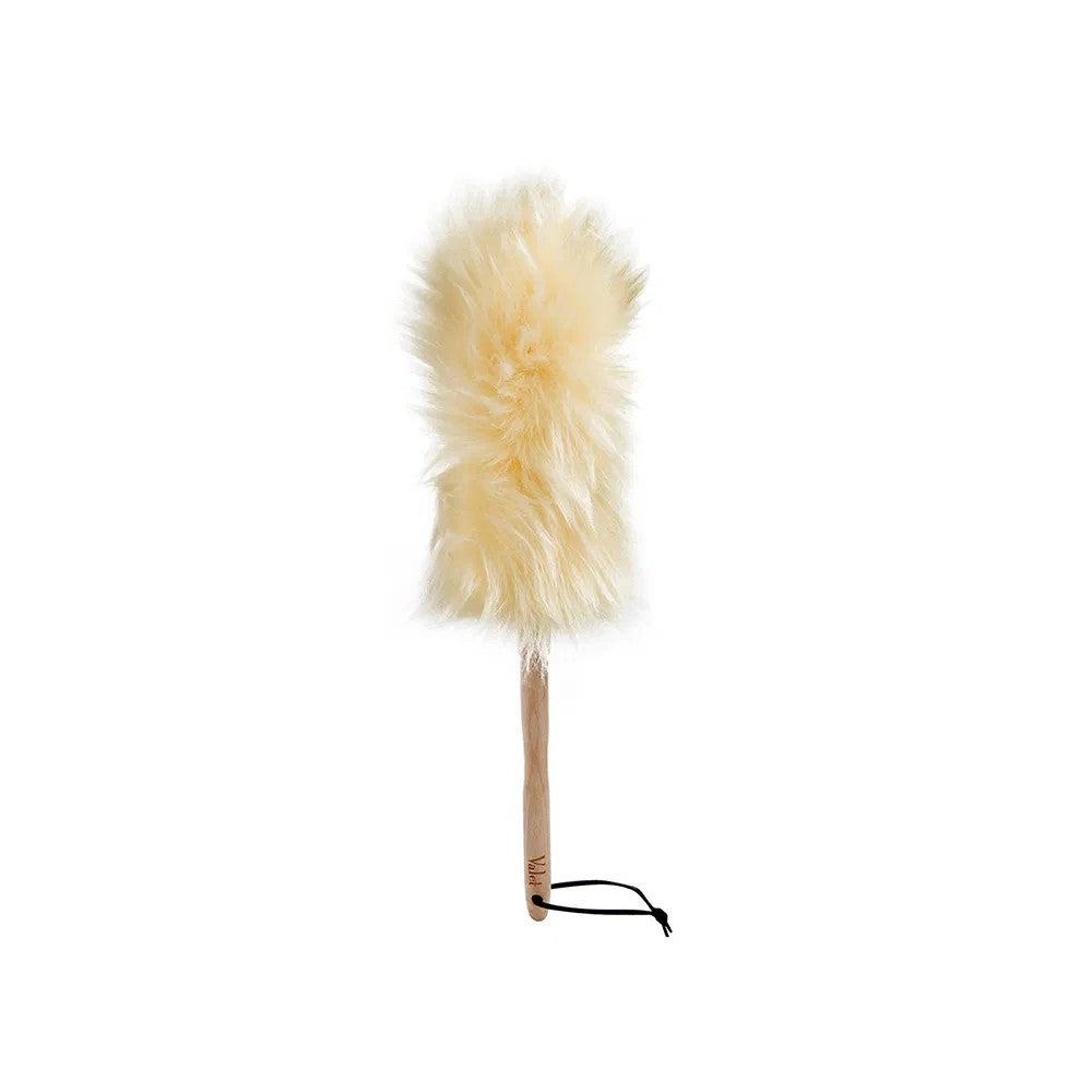 Premium Lambswool Duster with Beech Wood Handle - 18 Inch Feather Duster for Dusting, Cleaning Home, Car, and Delicate Surfaces - Soft and Effective Dust Remover for Shelves, Ceiling Fans, and Hard-to-Reach Areas