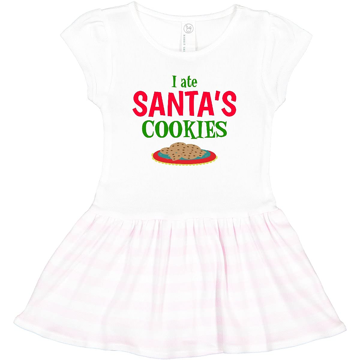 Inktastic Santa Cookies Toddler Dress - Holiday Party Outfit