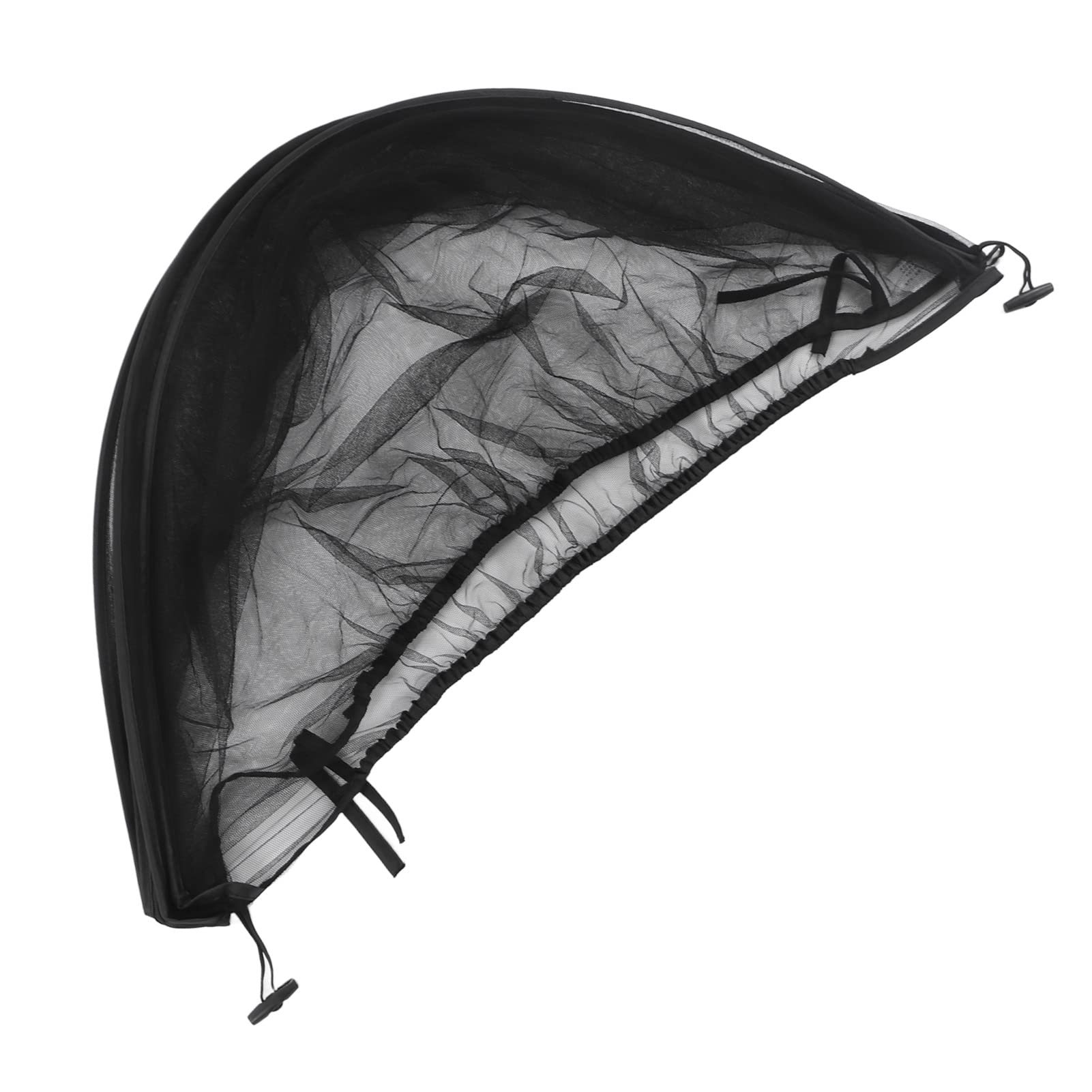 Universal Baby Sunshade Net - Breathable Zippered Stroller & Car Seat Mesh Cover (Black with Black Cover) | UV Protection for Outdoor Walks, Park Visits & Travel