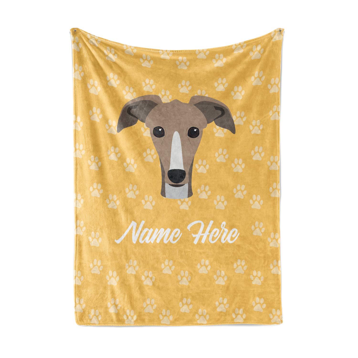 Personalized Greyhound Fleece & Sherpa Throw Blanket for Men, Women, Kids & Babies - Soft Pet Dog Blanket for Bed, Couch & Travel - Perfect Gift for Dog Lovers, Moms & Dads - Cozy Home Decor & Dog Owner Present