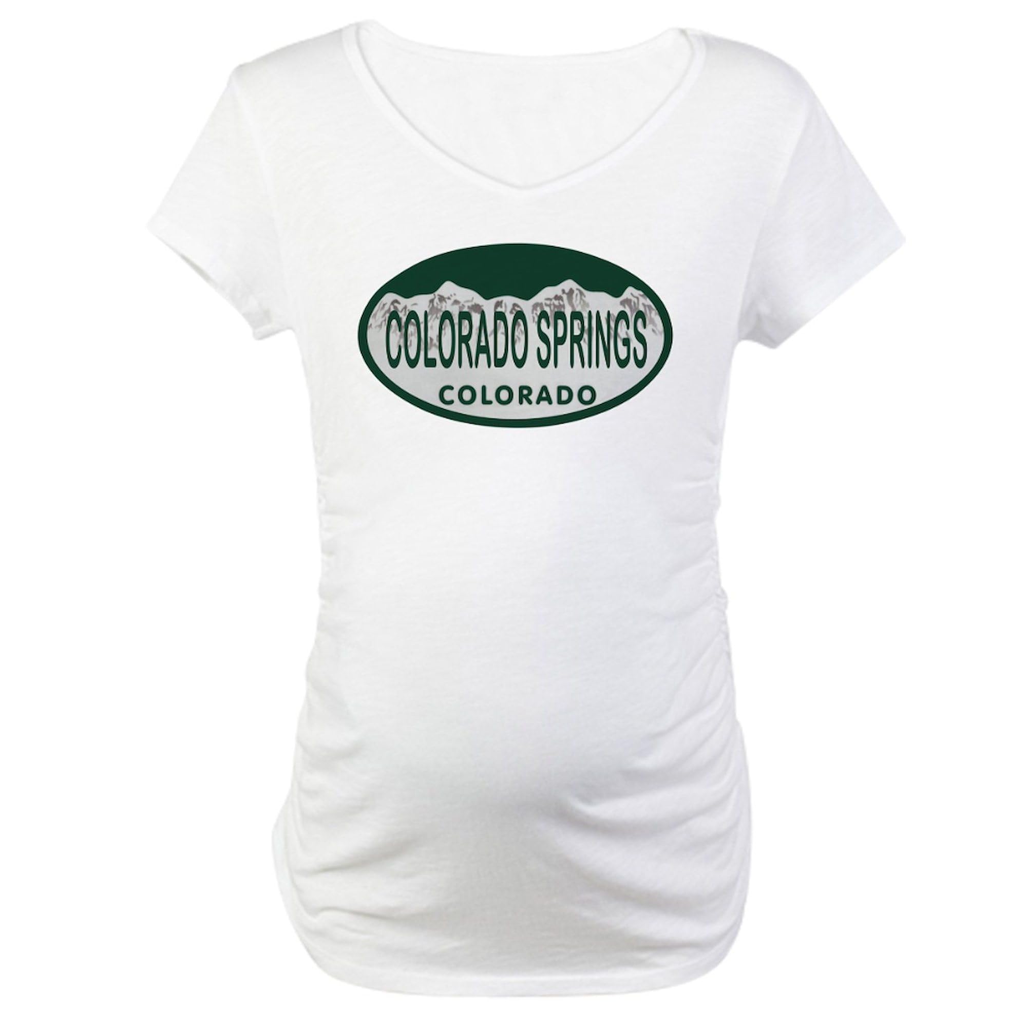 Colorado Springs Maternity T-Shirt for Women - Ruched Side Design, Comfortable Pregnancy Tee | Perfect for Casual Wear, Baby Showers & Maternity Photos