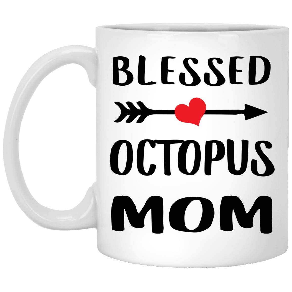 Blessed Octopus Mom Coffee Mug - Funny & Unique Gift for Women, Christmas 2024 - 11 Oz White Ceramic Cup - Perfect for Coffee, Tea & Office Use