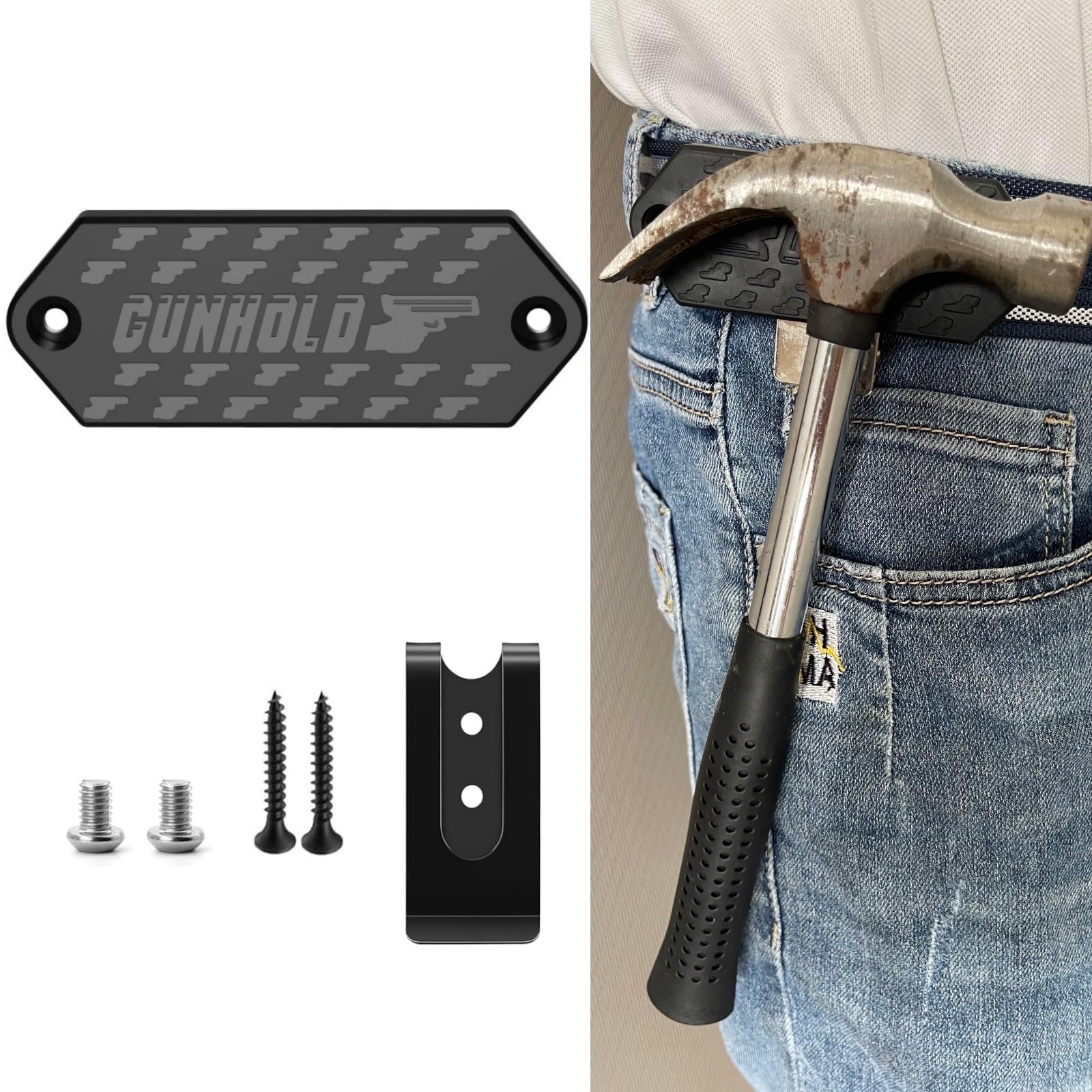 **Heavy Duty Magnetic Belt Tool Holder - Strong Magnetic Clip for Screws, Hammer, Pliers, Drill Bits & Wrenches - Secure Storage Organizer for DIY, Construction & Auto Repair**