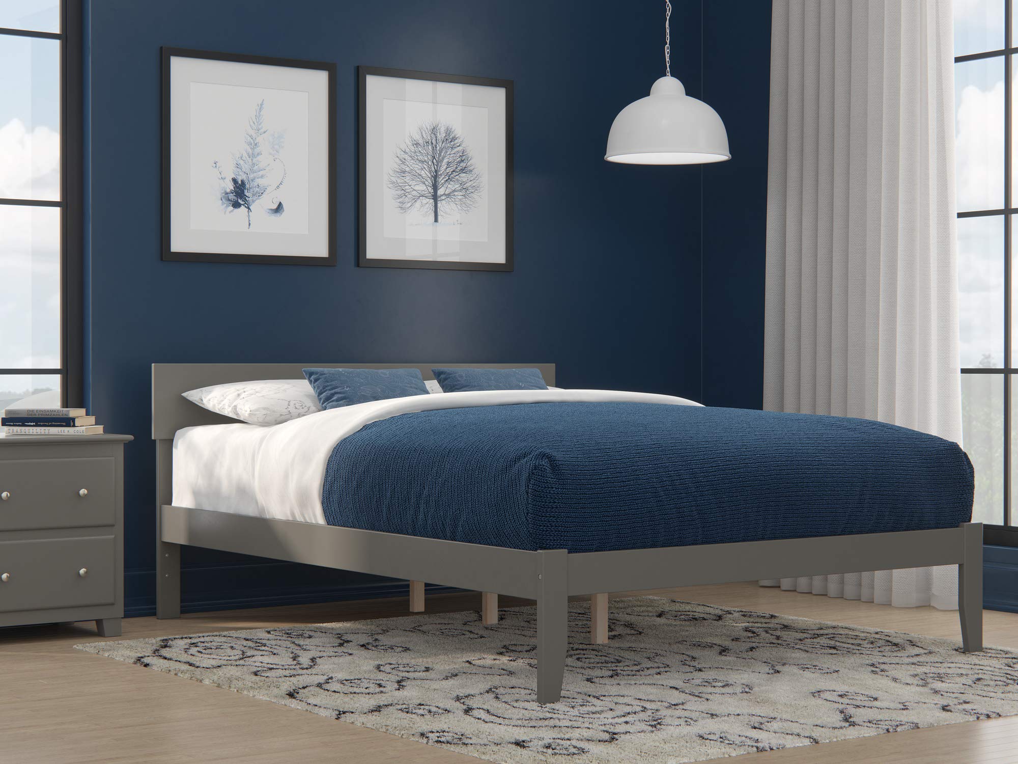 A Cozy Night's Dream with AFI Boston Queen Size Platform Bed Frame