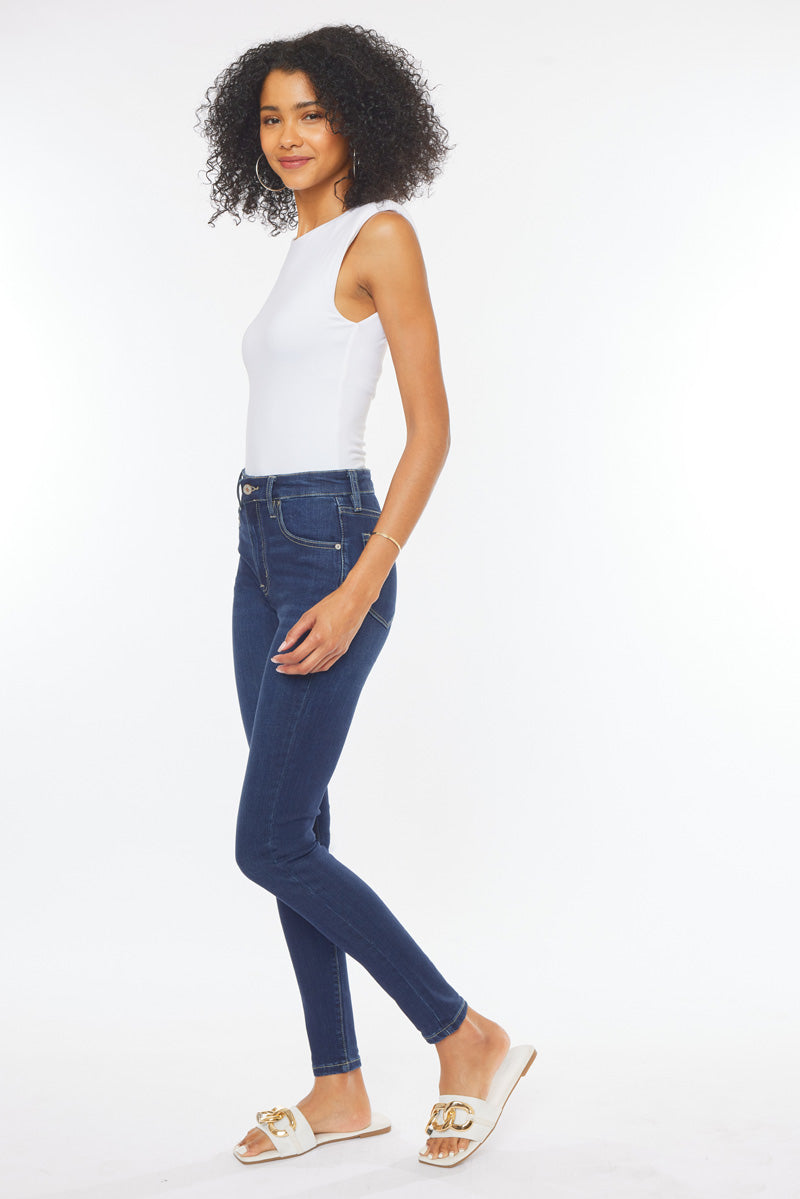 Nadine High Rise Super Skinny Jeans for Women - Stretch Denim Pants, Slim Fit, Comfortable & Trendy (Black, Size 6) - Perfect for Casual Wear, Night Out, and Everyday Fashion