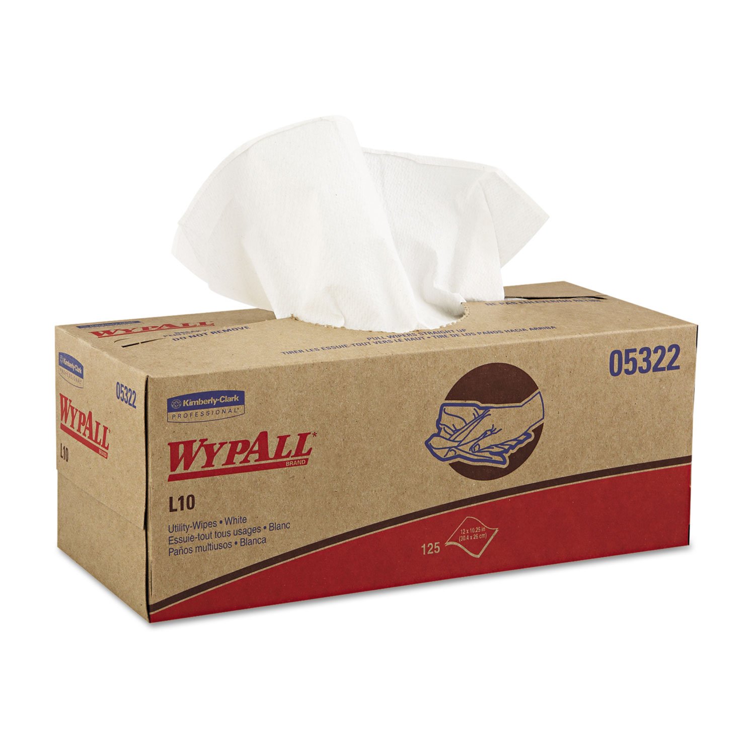 Wypall L10 Industrial Utility Wipes - 120 Count Heavy-Duty Cleaning Wipes for Workshop, Garage & Automotive Use