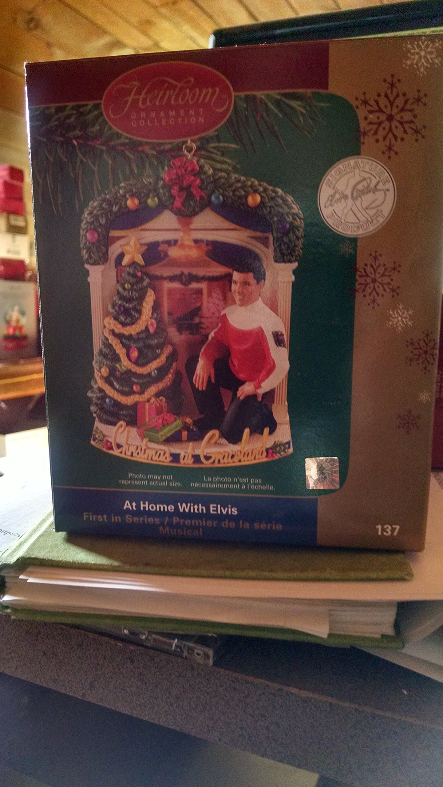 Carlton At Home with Elvis First in Series Heirloom Ornament - Vintage Collectible Christmas Tree Decoration for Elvis Fans and Holiday Decor