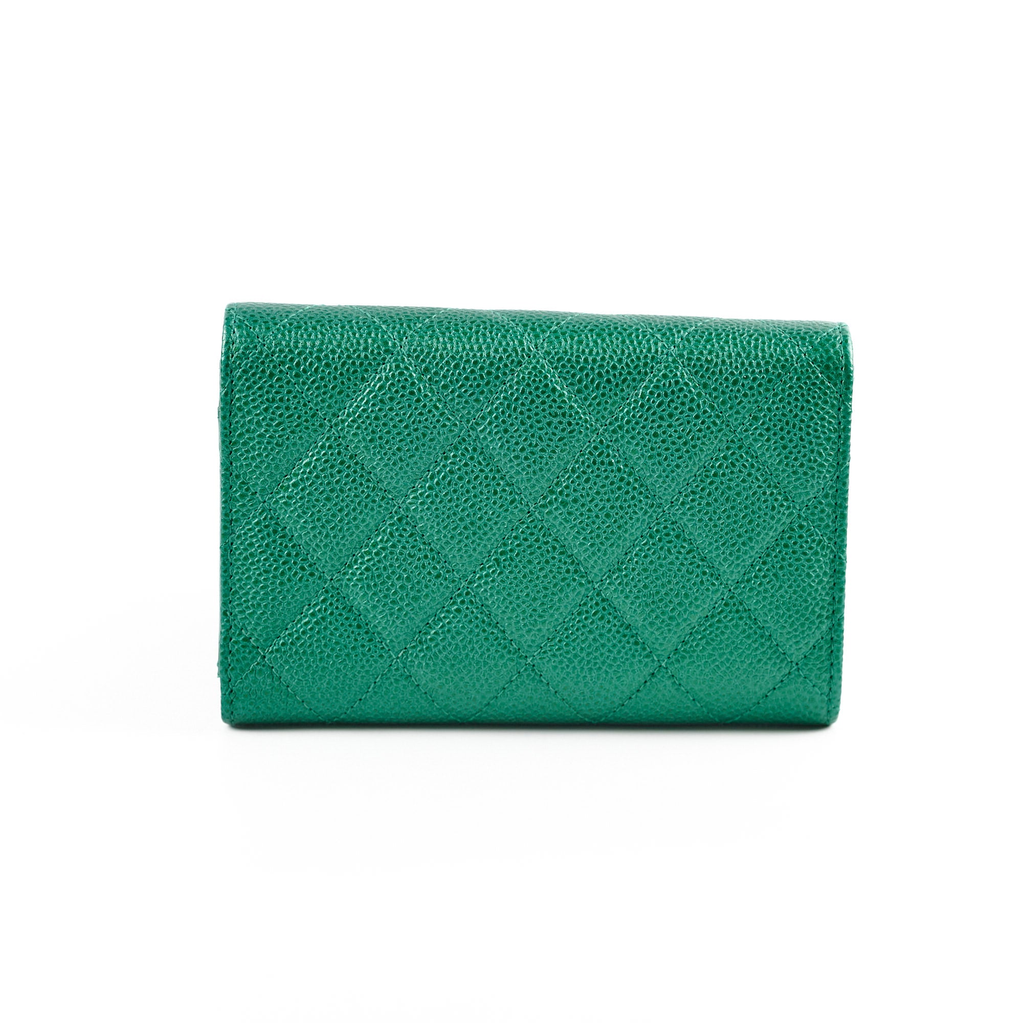 Chanel 18S Caviar Wallet Iridescent Emerald Green - Luxury Women's Leather Wallet for Everyday Use & Special Occasions