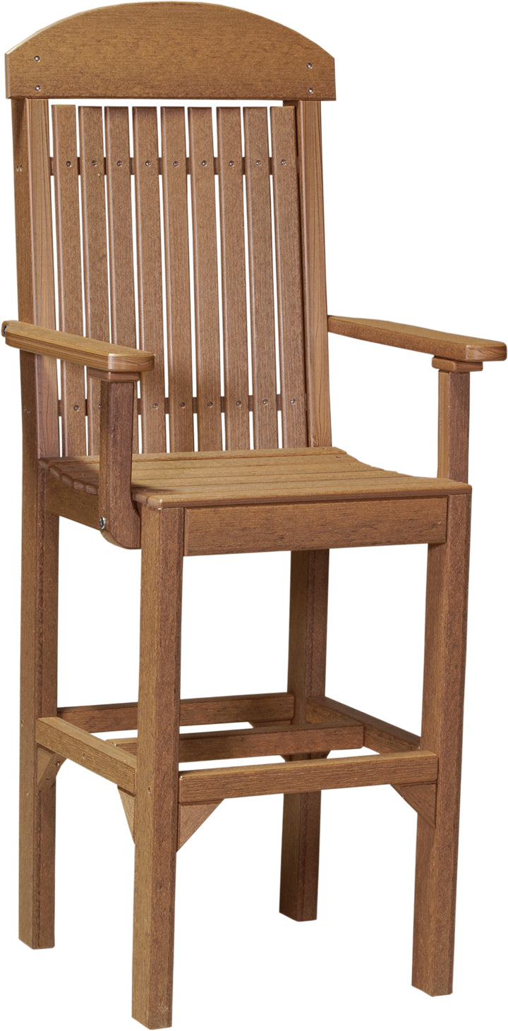 LuxCraft Classic Bar Height Arm Chair - Modern Dining & Kitchen Counter Stool for Home, Bar, Restaurant & Office Use