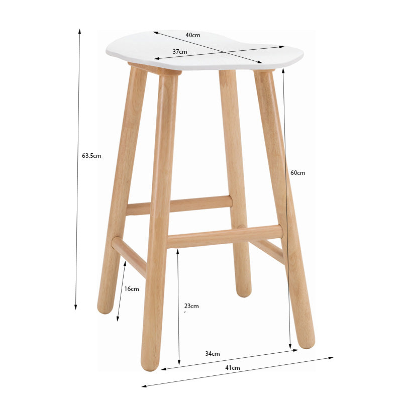 Hetty Counter Stool in Cocoa - Modern Kitchen Bar Stool with Back Support - Perfect for Breakfast Nook, Kitchen Island & Home Bar Seating