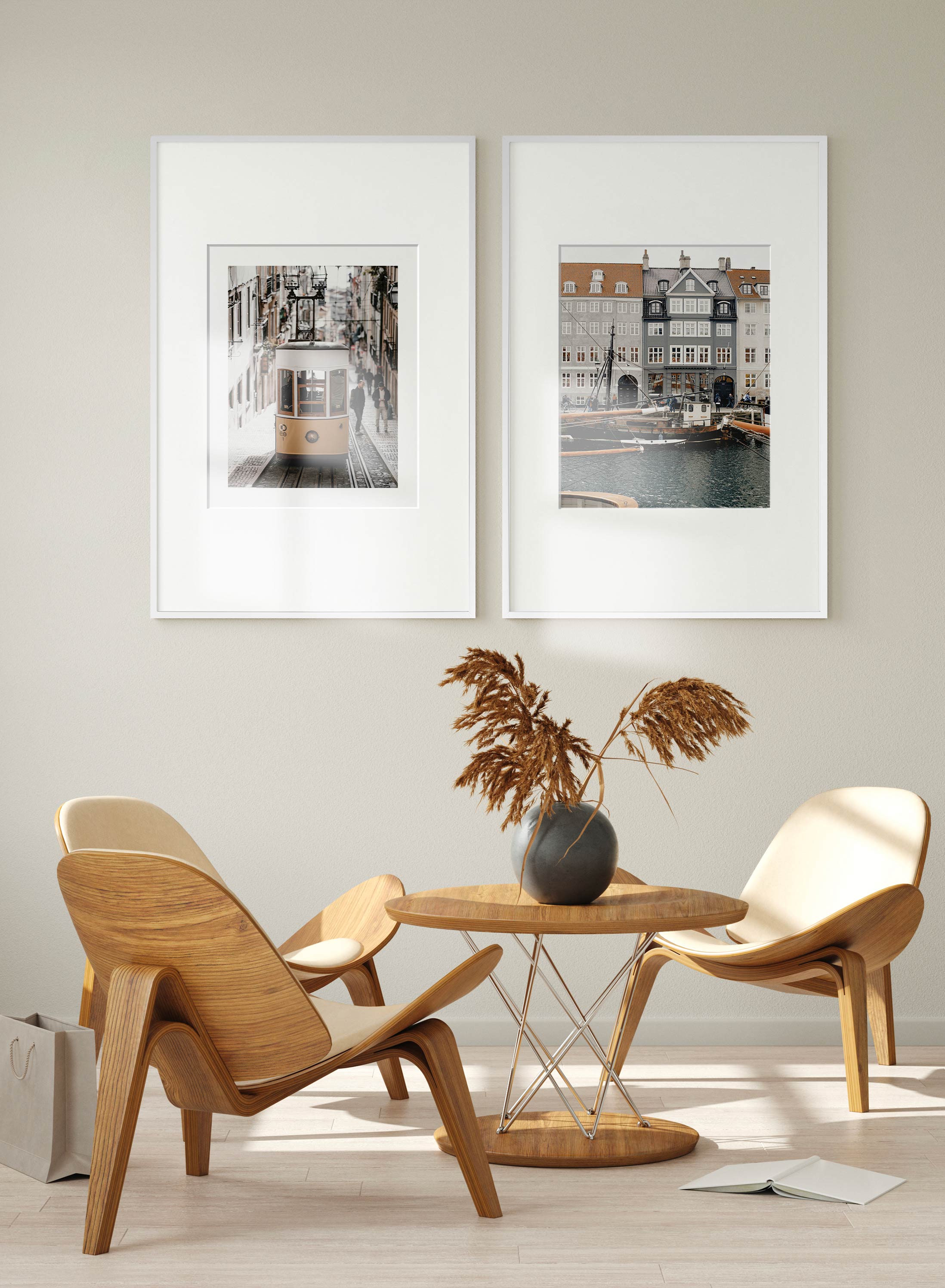 Nyhavn Copenhagen Poster - Scandinavian Wall Art Decor for Living Room, Bedroom & Office - High Quality Print for Home & Office Decor