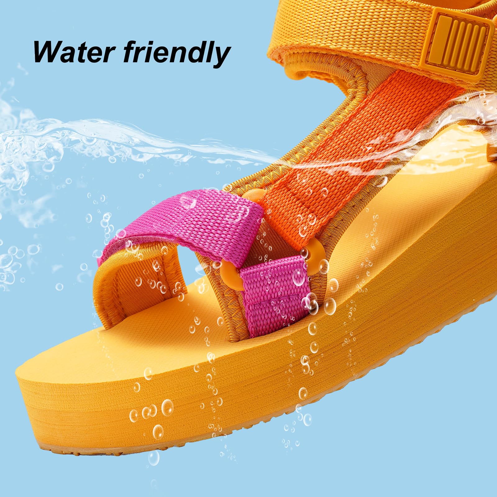 Dodow Women's Sport Sandals - Lightweight Walking & Hiking Sandals with Arch Support - Breathable Athletic Beach Water Shoes for Outdoor Activities, Travel & Summer Adventures