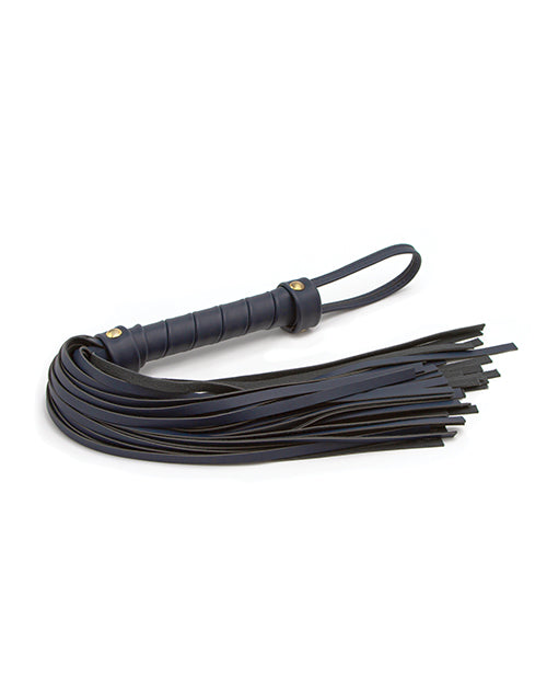 Bondage Couture Flogger - Premium Blue Leather BDSM Whip for Sensual Play & Spanking - Perfect for Couples, Roleplay & BDSM Scenes