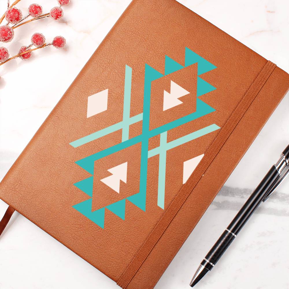 Southwestern Vegan Leather Journal - Handmade Writing Notebook for Writers & Travelers - Perfect for Creative Writing, Travel Diaries & Gift Giving