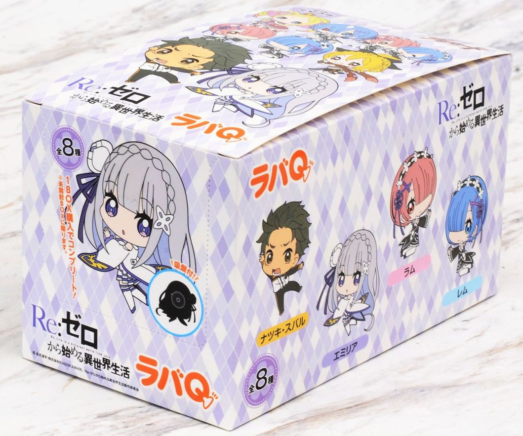 Re:Zero Starting Life in Another World Anime Rubber Mascot Box Set - 8 Piece Collectible Figure Set for Fans, Display, and Gift Giving