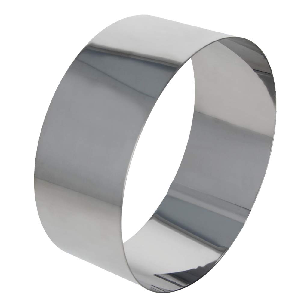 Utoolmart 100mm Stainless Steel Cake Mold Ring - Round Baking Mould for Cakes, Pastries & Mousse | Durable & Non-Stick | Perfect for Home Bakers & Professional Chefs | Ideal for Birthday Cakes, Wedding Desserts & Baking Classes