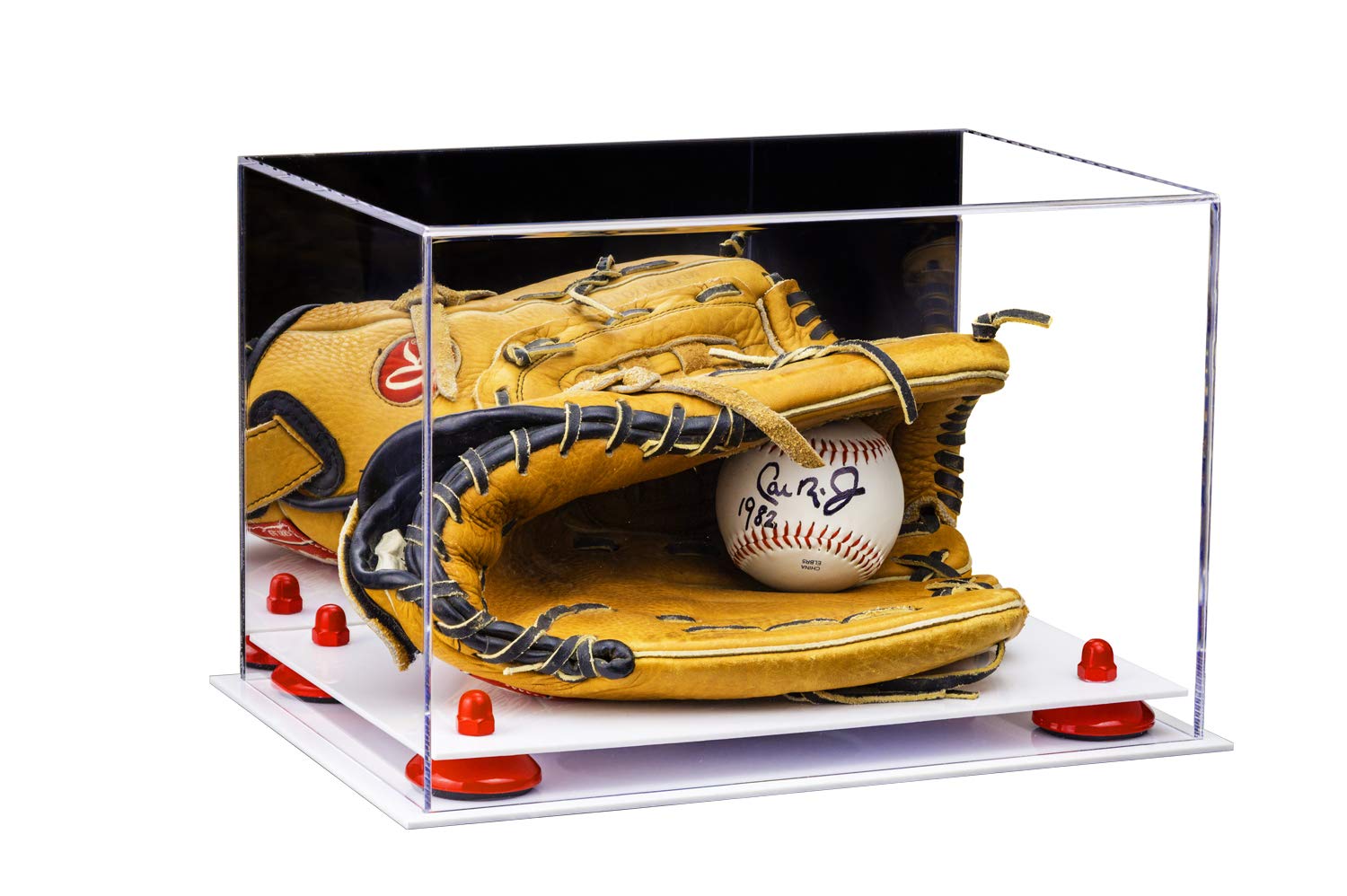 Premium Acrylic Baseball Glove Display Case - Clear Protective Showcase for Collectible Baseball Gloves - Perfect for Memorabilia Display, Sports Room Decor & Gift Giving