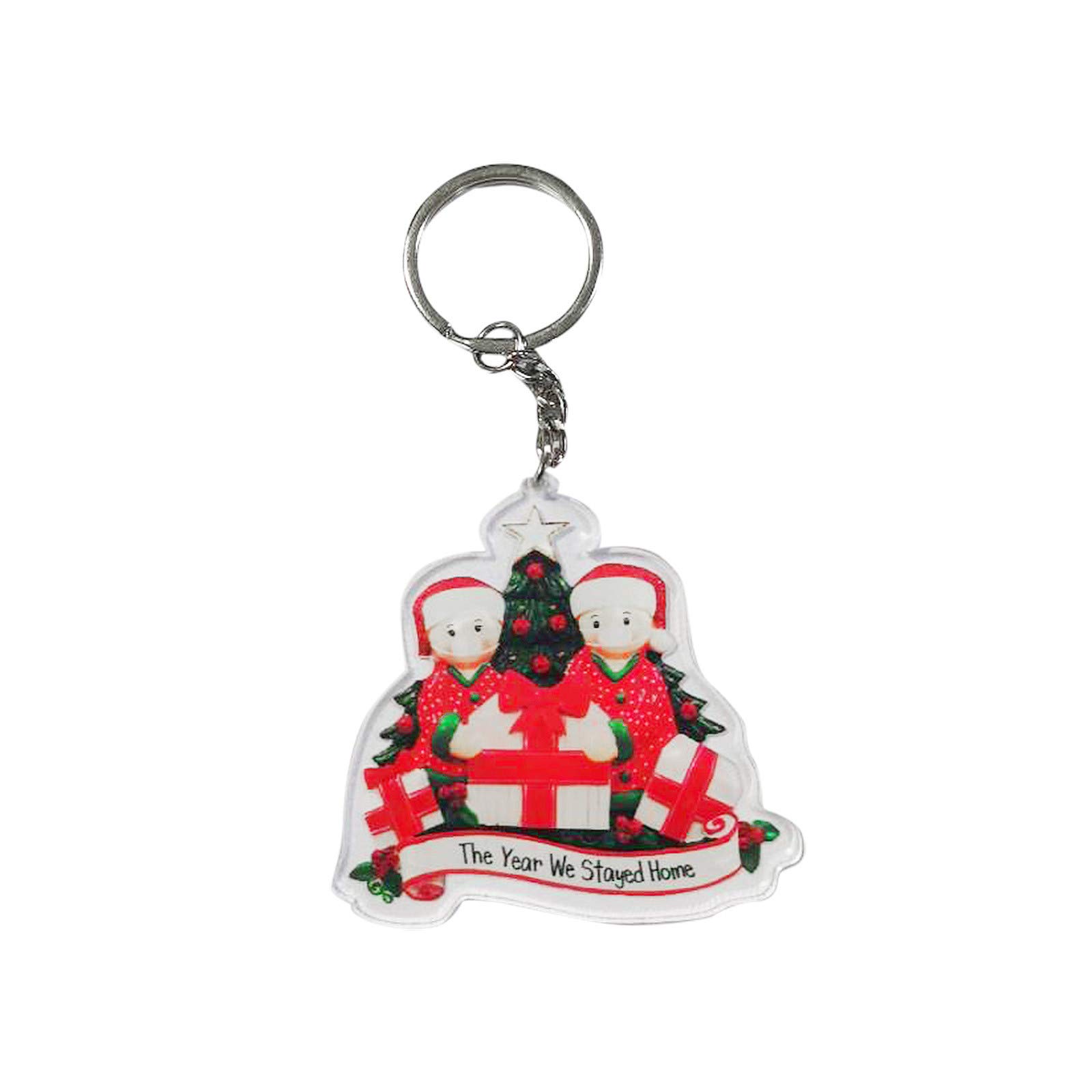 HUERTOP Women's Fashion Keychain - Acrylic Christmas Pendant with Elegant Design, Stylish Accessory for Gift Giving, Party Favors & Handbag Decor