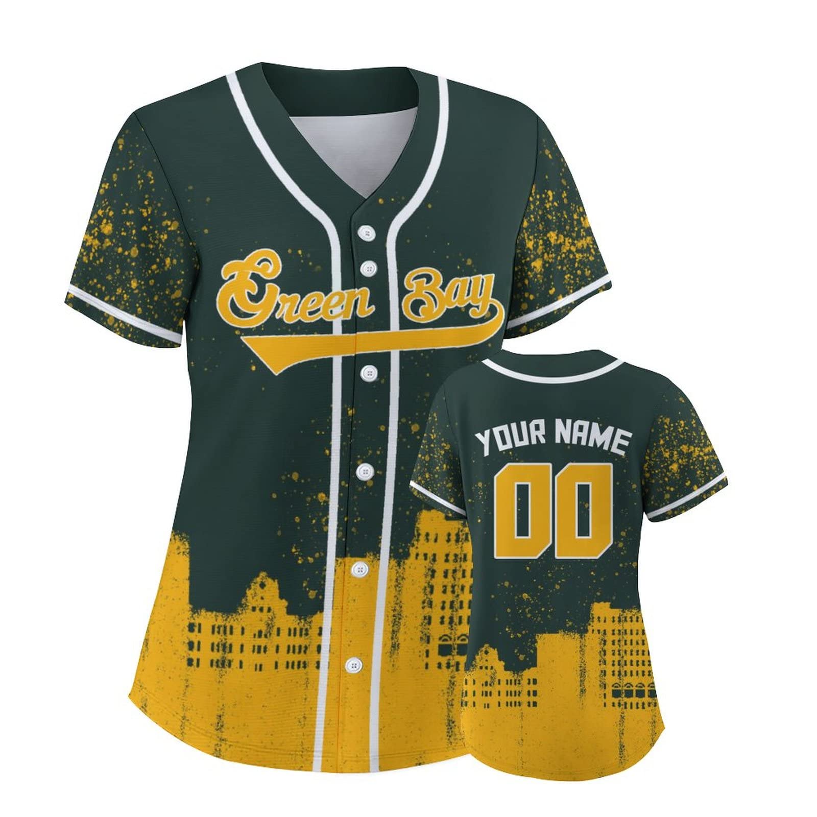 Custom Personalized Football City Silhouette Baseball Jersey for Women - Mom Gift with Name & Number - Graffiti Style T-Shirt (Sizes S-4XL) - Perfect for Game Day, Fan Apparel & Mother's Day Presents
