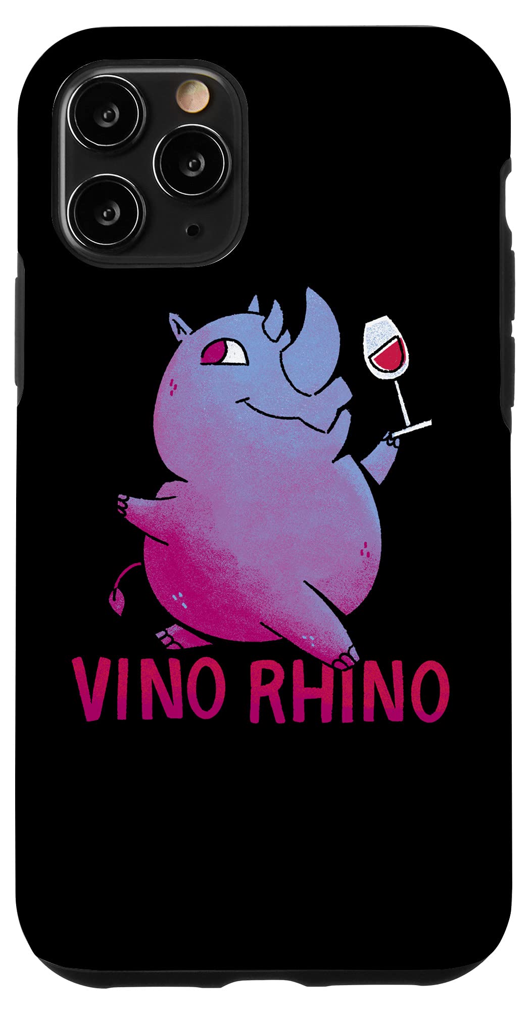 iPhone 11 Pro Case - Premium Vino Rhino Design for Wine Lovers | Durable Protection for Red & White Wine Tasting Events, Parties & Everyday Use
