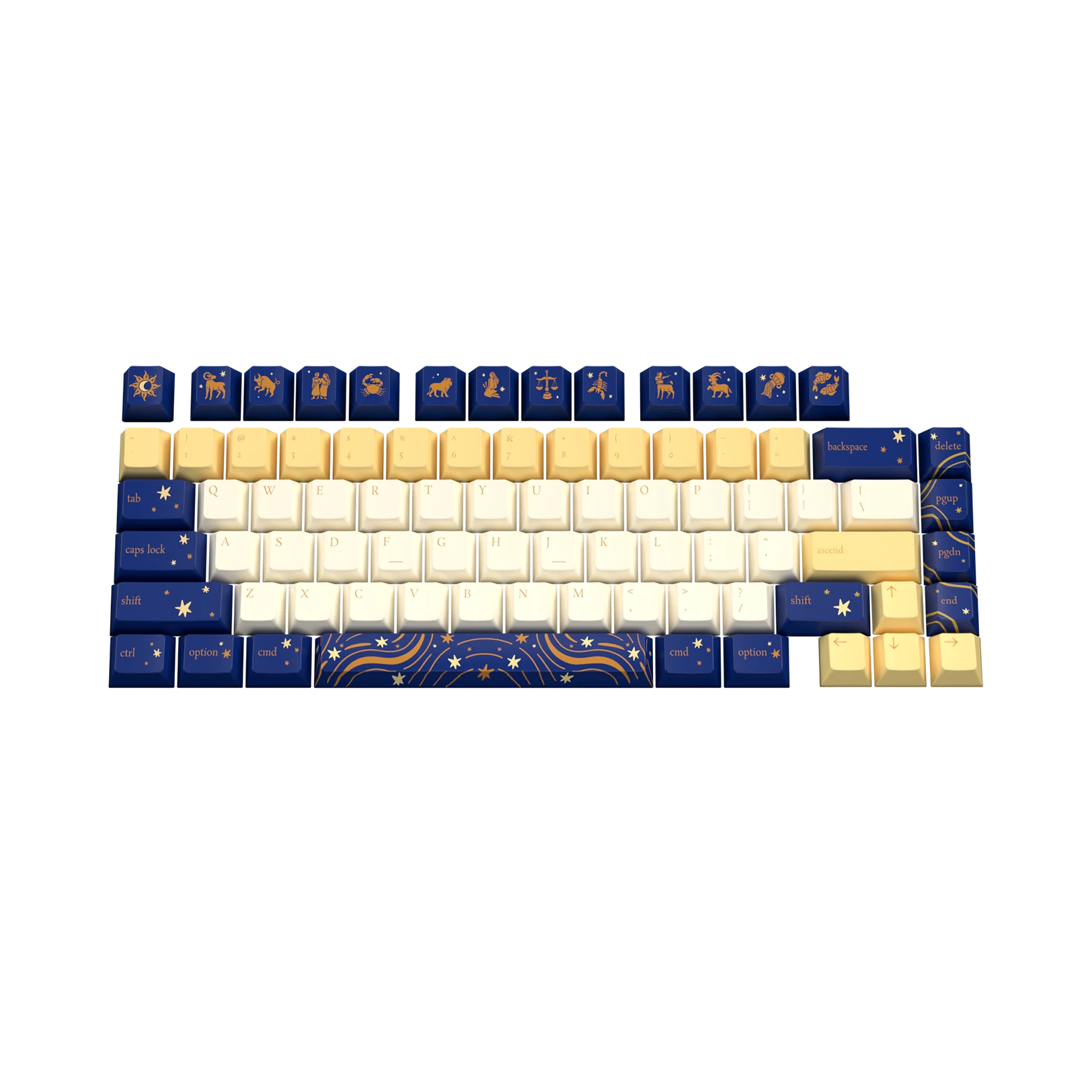 Limited Edition Zodiac Star Sign Keycaps - Custom Mechanical Keyboard Keycaps for Gaming & Typing - Perfect for PC, Mac & Laptop Enthusiasts