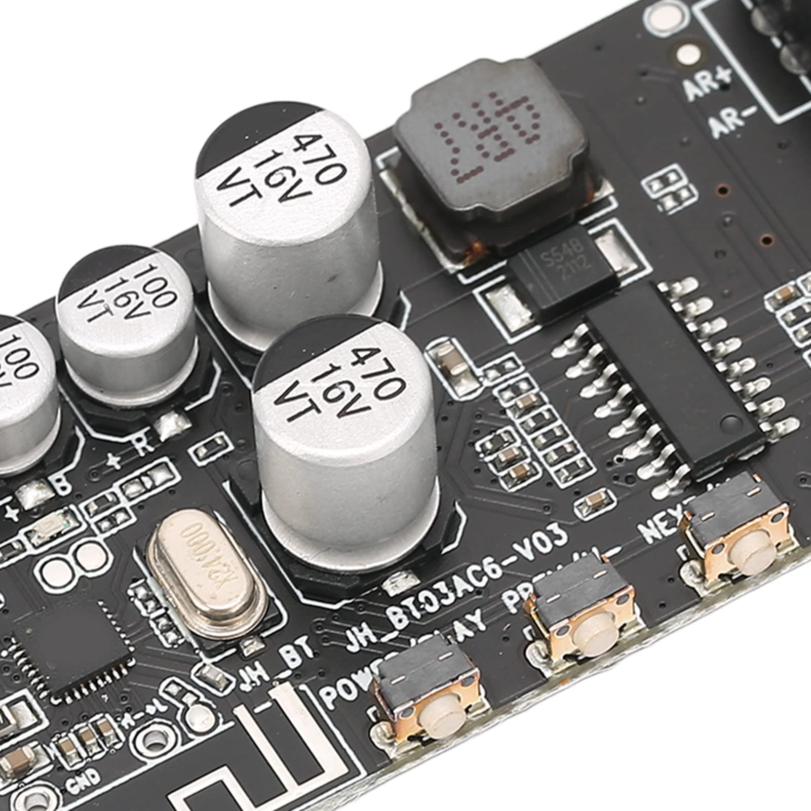 DIY Bluetooth 5.0 Receiver Module - Wireless Stereo Amplifier Board with 3.5mm Headphone Jack & Button Control for Home Audio, Car Stereo & DIY Electronics Projects