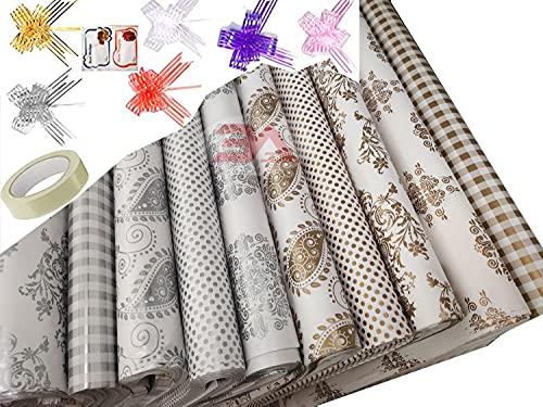 Silver+Golden Gift Wrap Combo