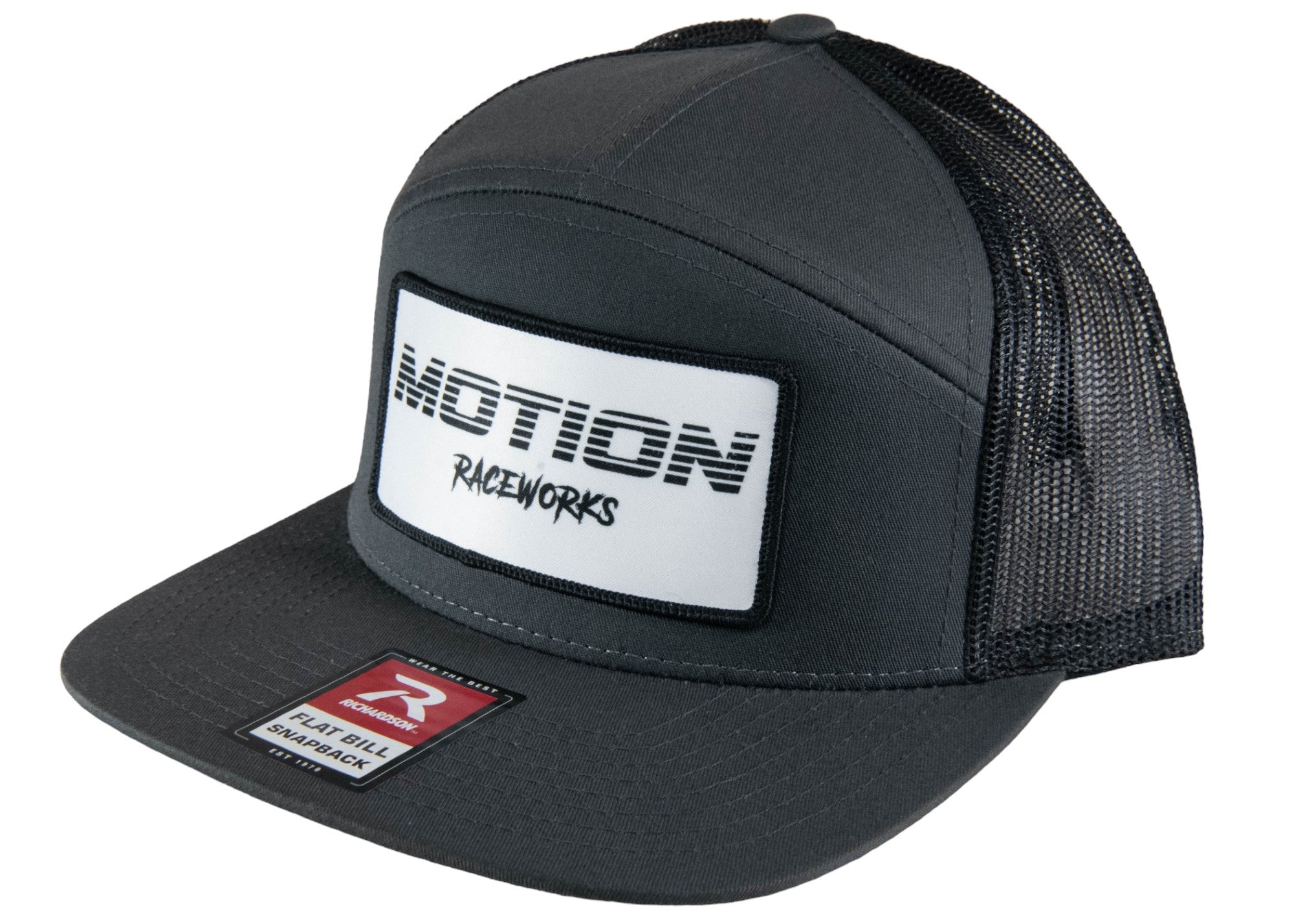 Vintage Gray & Black Flat Bill Snapback Hat with White Retro Patch - Stylish Baseball Cap for Men & Women, Perfect for Casual Wear, Sports, and Street Fashion