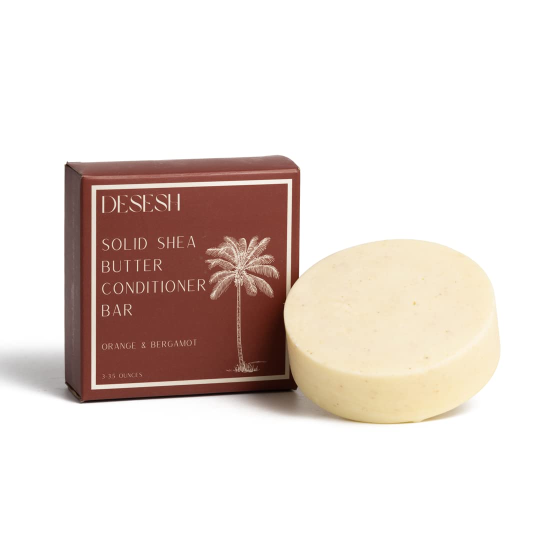 Organic Shea Butter XL Solid Conditioner Bar for All Hair Types - Vegan, Cruelty-Free, Plastic-Free, Handmade in USA with Natural Citrus Scent - Perfect for Travel, Eco-Friendly Hair Care & Zero Waste Lifestyle