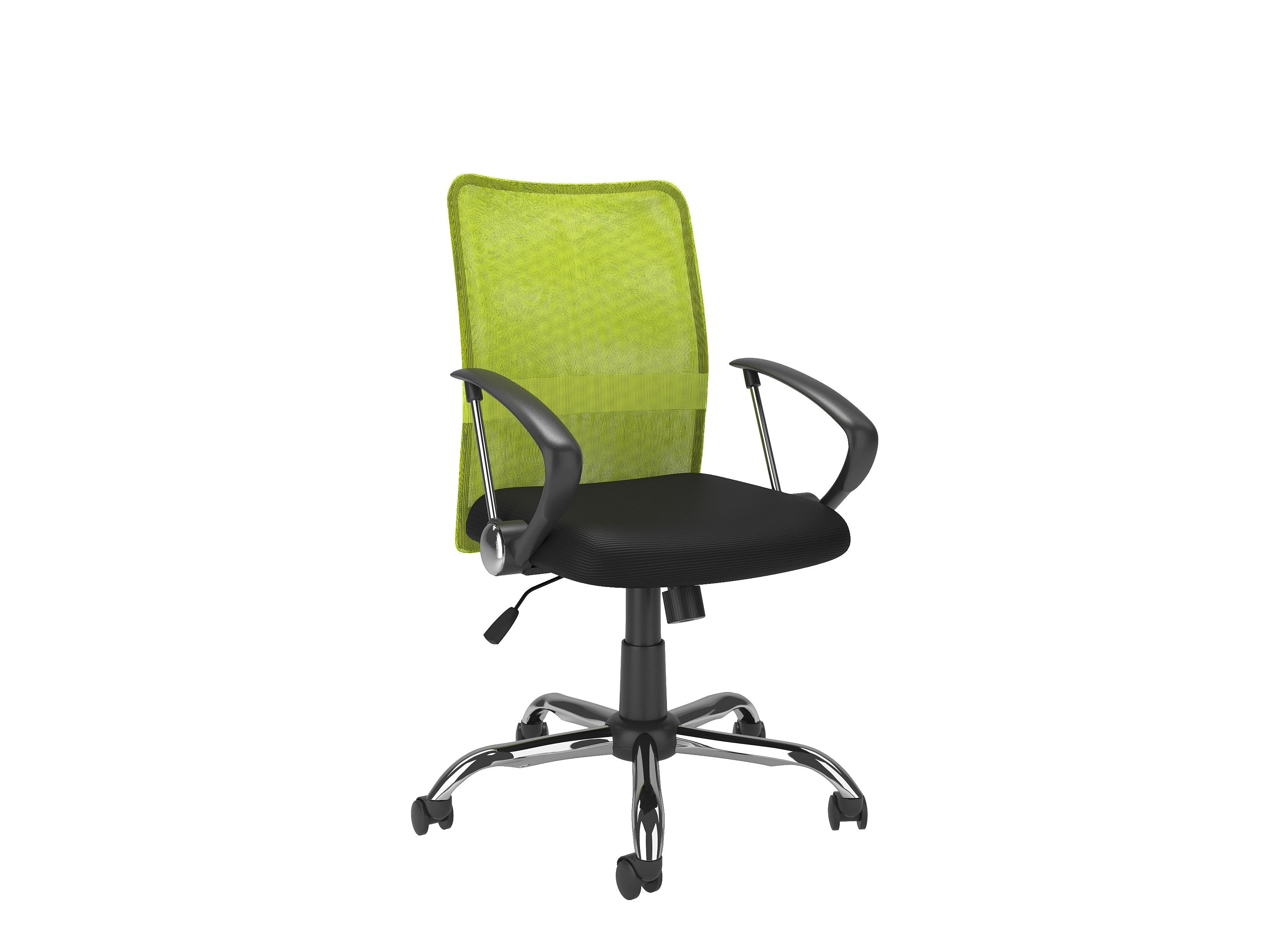 Ergonomic Lime Green Fabric Office Chair - Adjustable Height & Lumbar Support for Home & Workspace Comfort