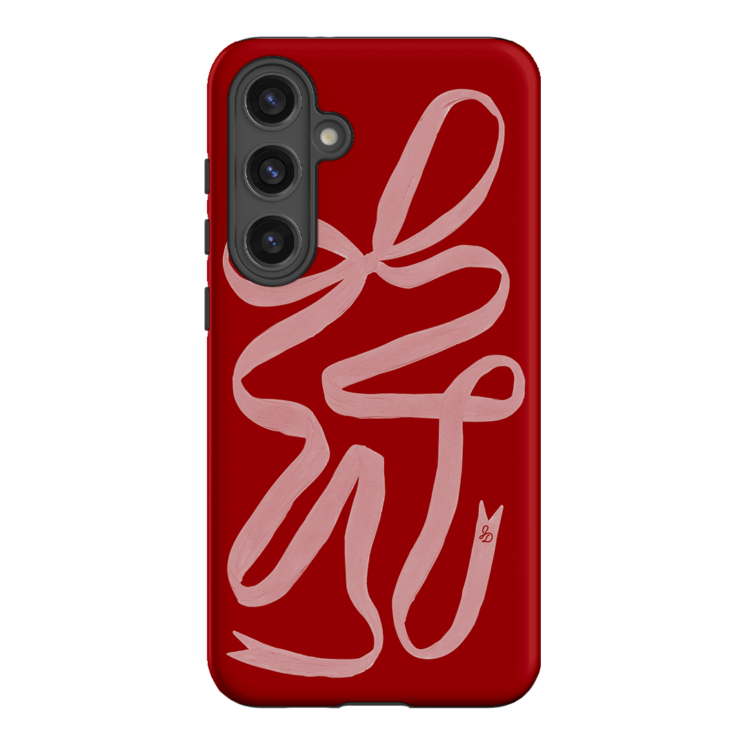 Cupid's Bow Ribbon Phone Case for iPhone & Samsung - Elegant Valentine's Day Gift for Her, Romantic Couple Accessory | Perfect for Dating, Anniversaries & Special Occasions